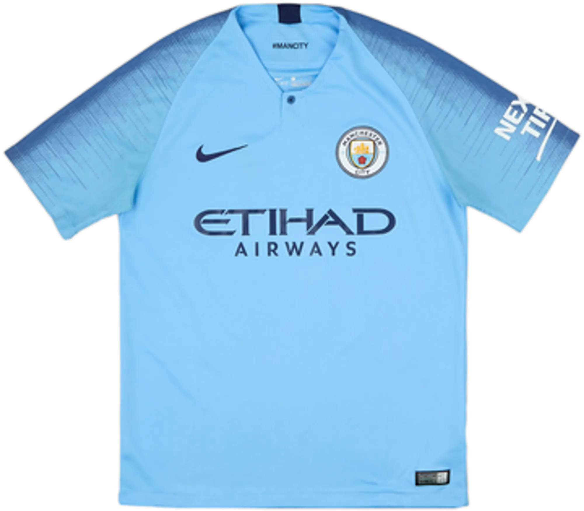 2016-17 Manchester City Home Shirt Kun Aguero #10 - 10/10 - (L.Boys)