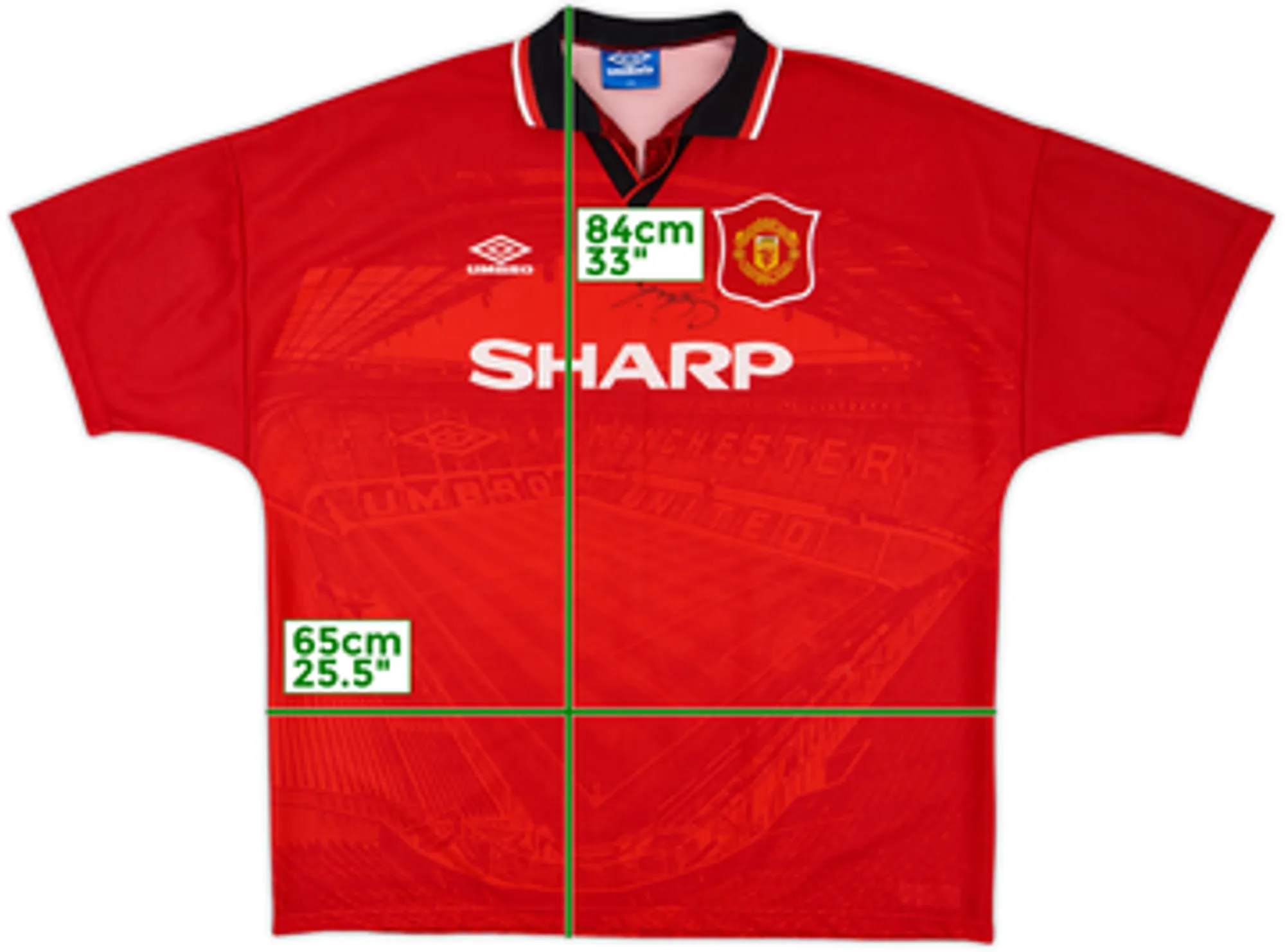 1994-96 Manchester United Signed Home Shirt - 8/10 - (XXL)