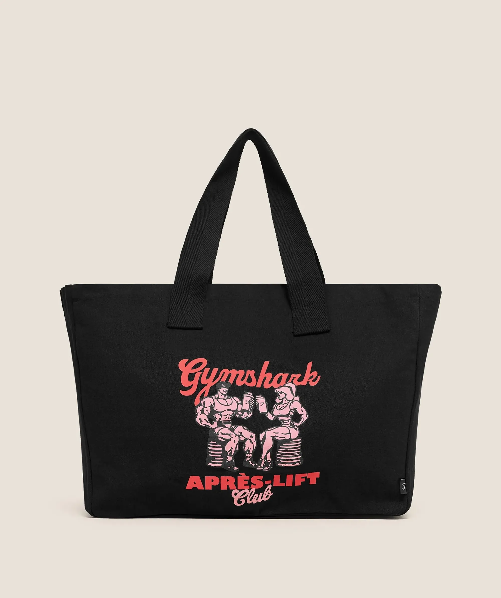 Gymshark Apres Lift Graphic Tote Bag - Black