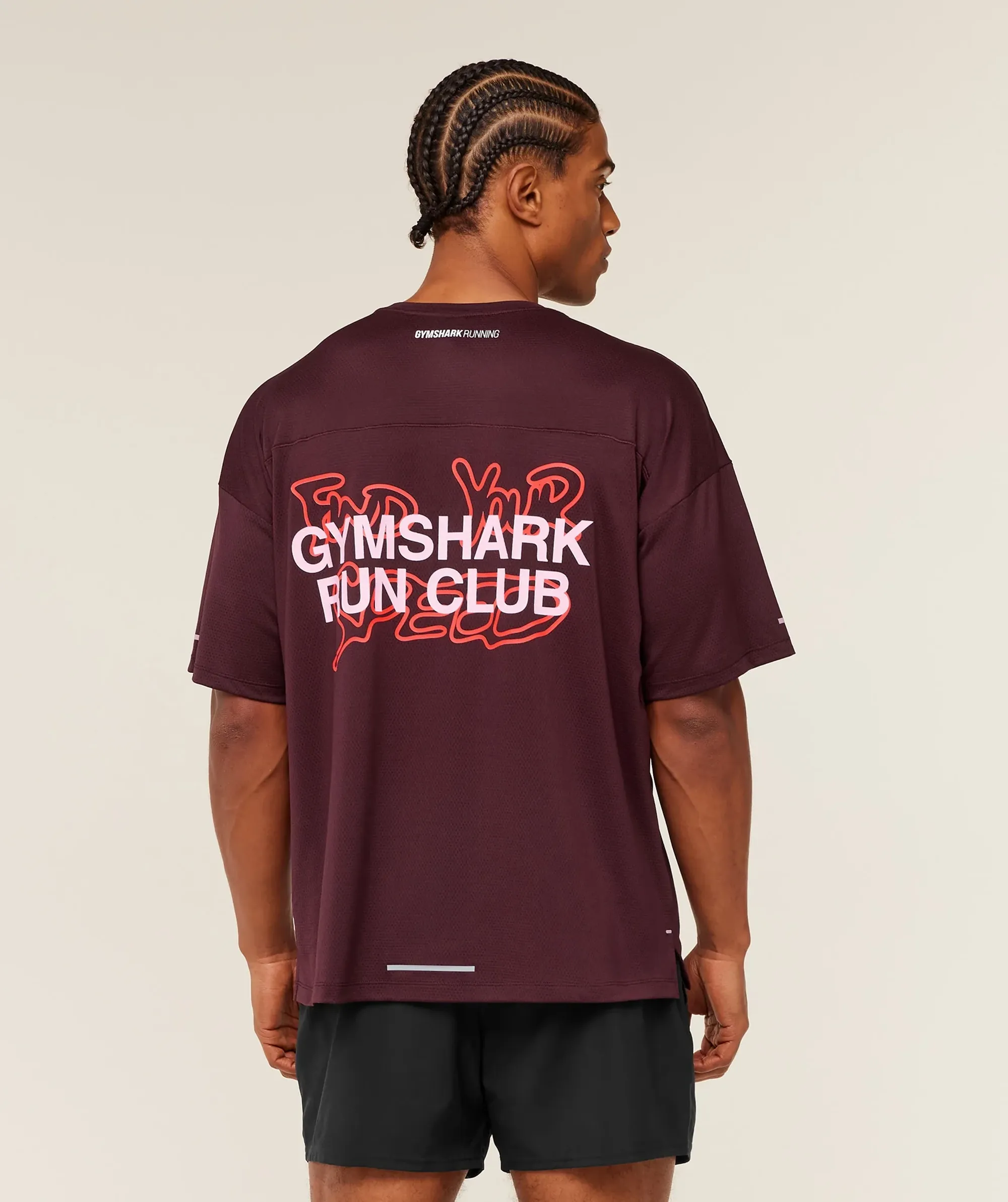 Gymshark Find Your Speed T-Shirt - Rich Maroon