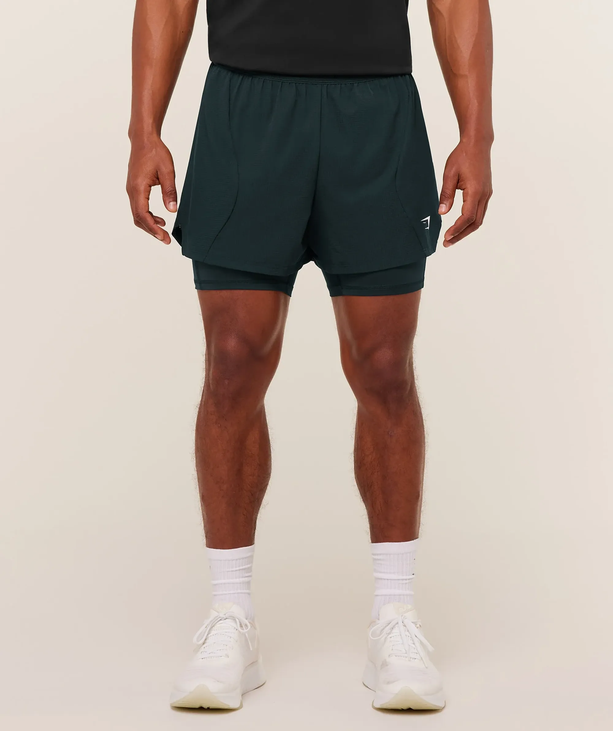 Gymshark Running 4" 2in1 Shorts - Deep Petrol Blue