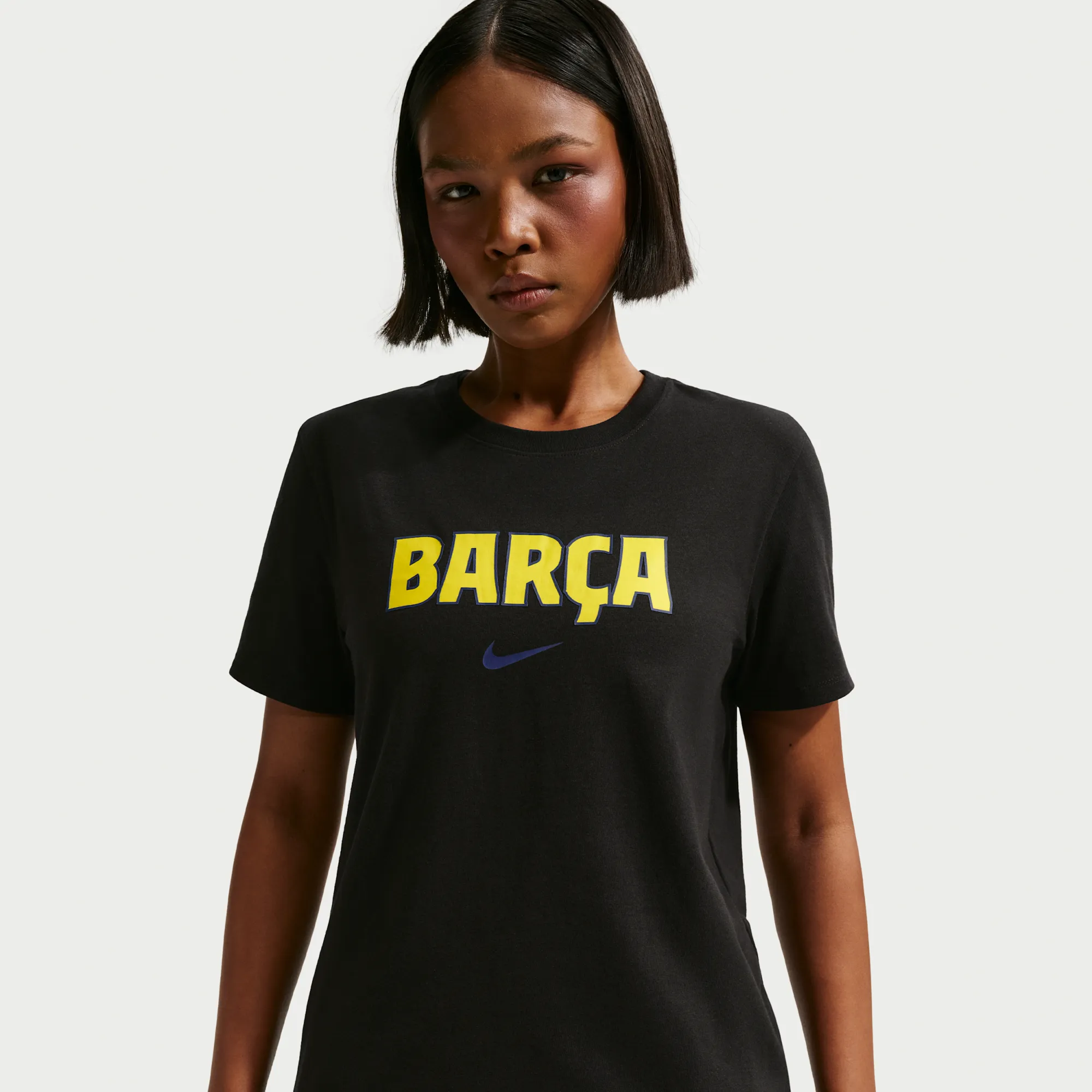 F.C. Barcelona Women's Nike Football T-Shirt - Black - Cotton
