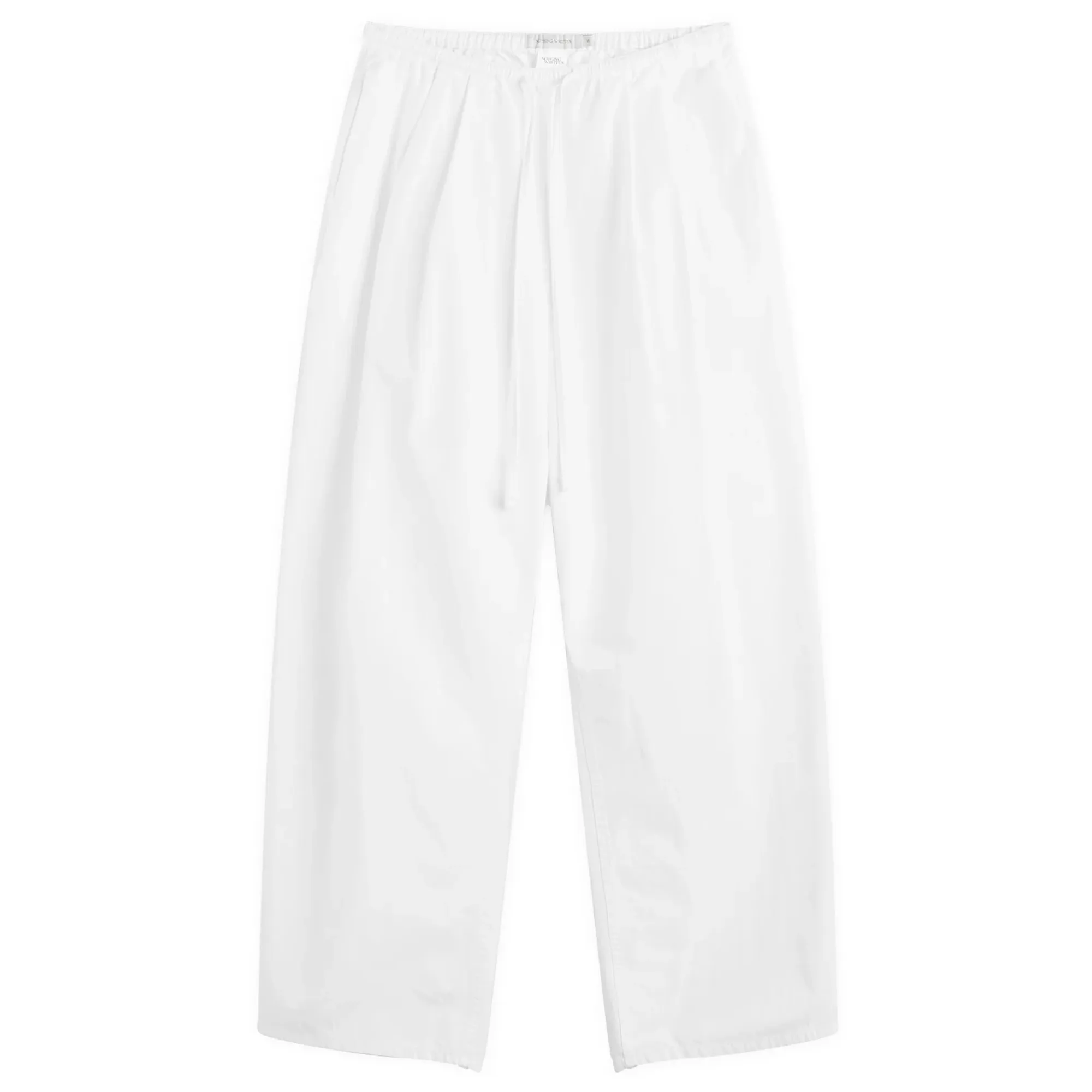 Nothing Written Women's Lazy Cotton Drawstring Pants White