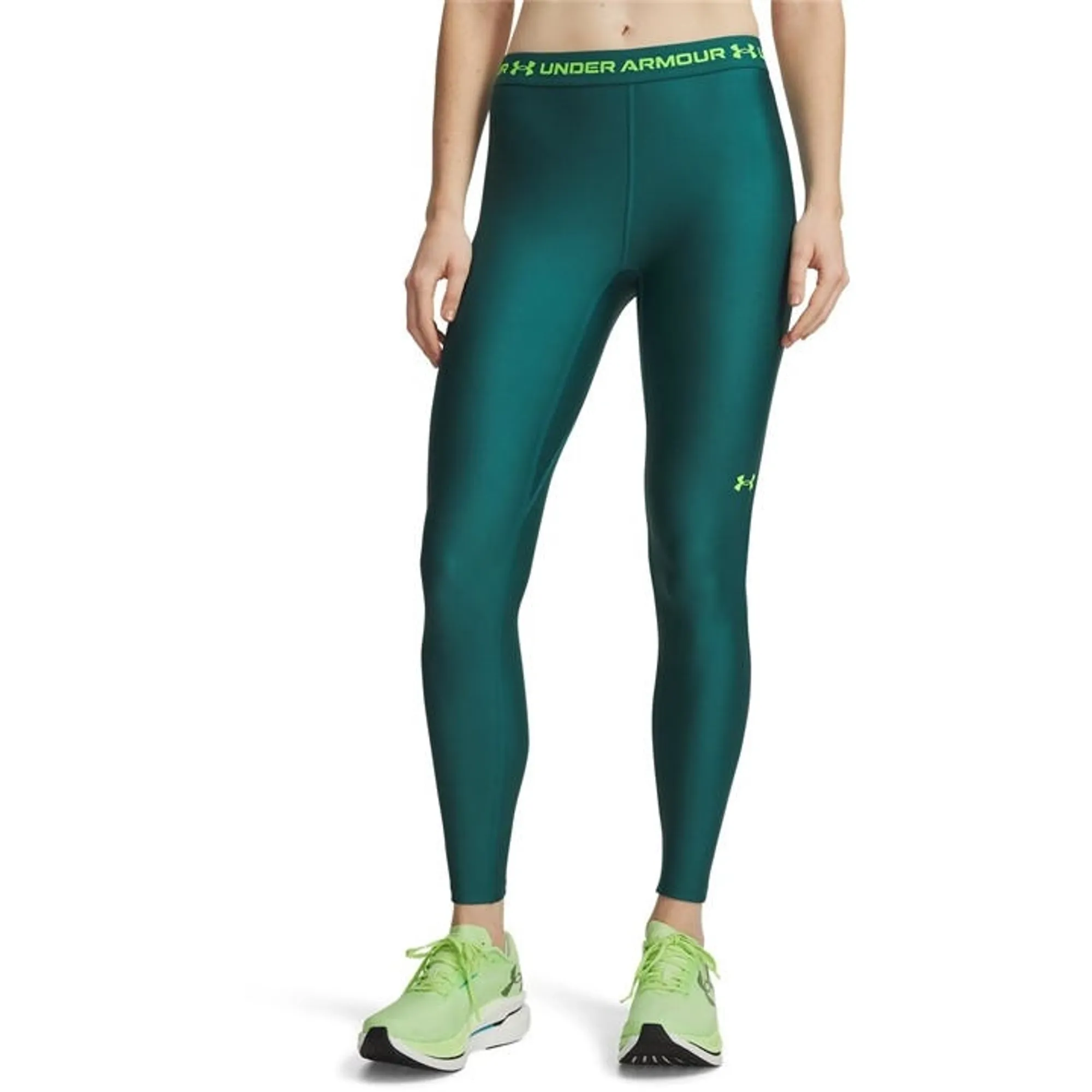 HeatGear® Women's Leggings Rack Green / Hyper Green L