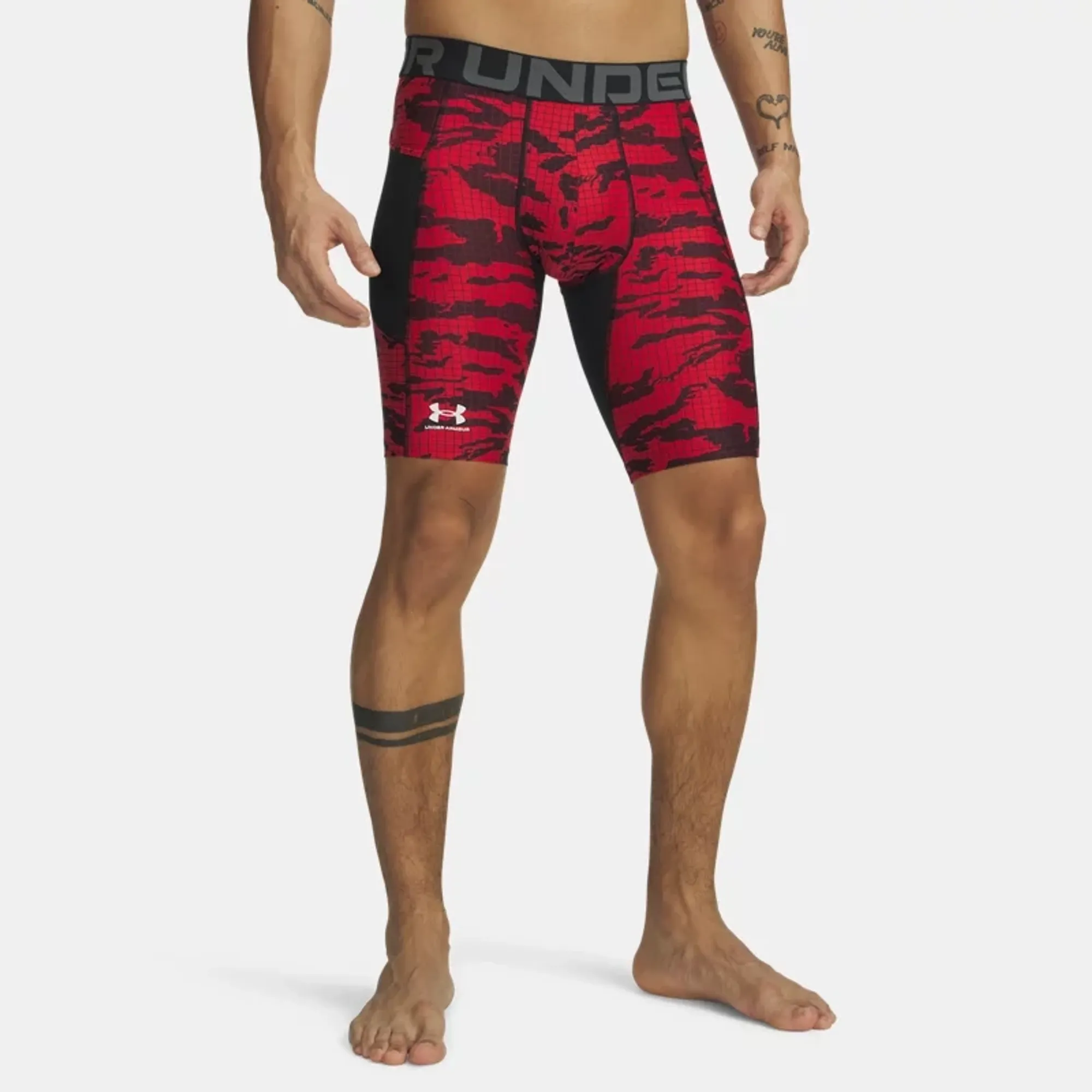 HeatGear® Printed Men's Long Shorts Black / Red / White L