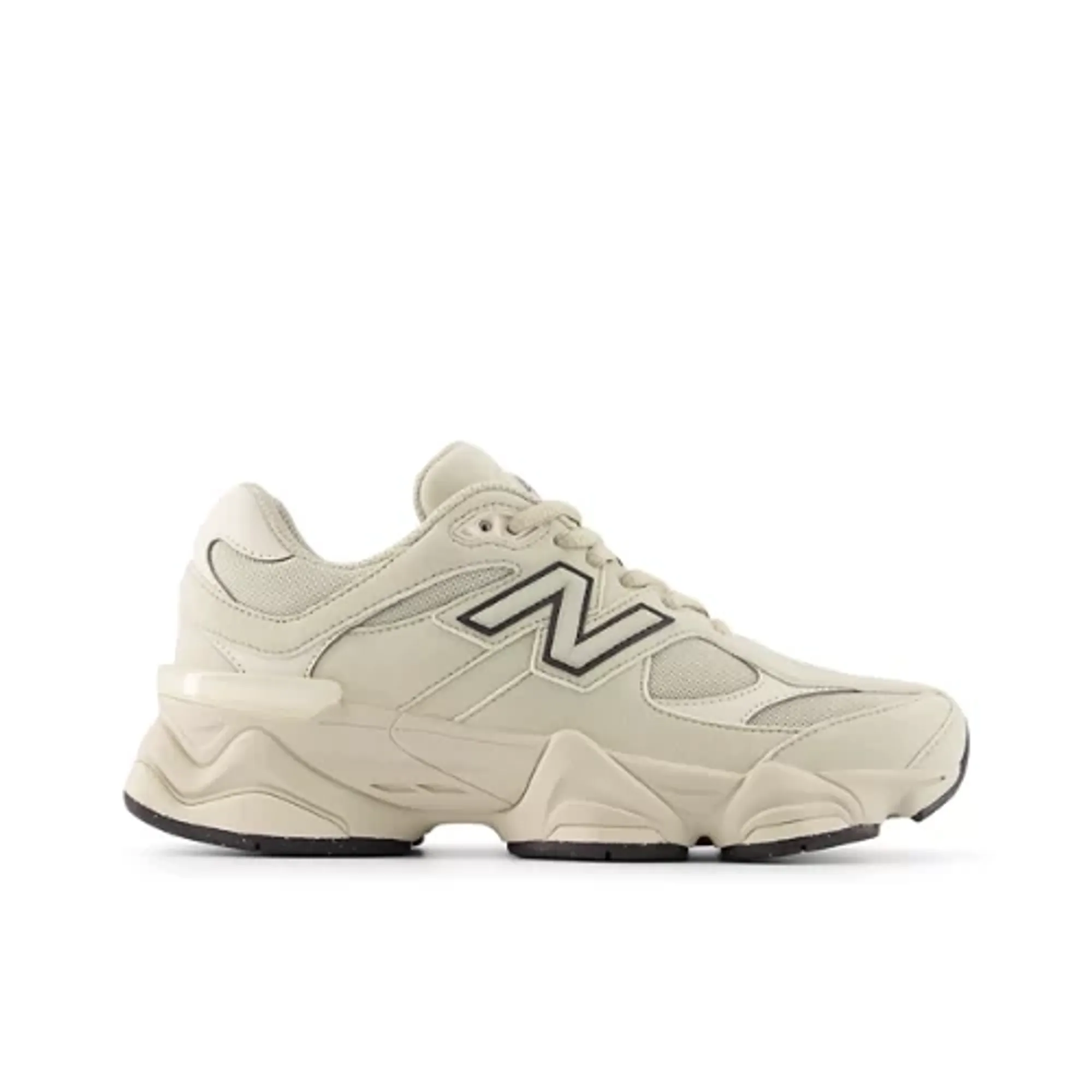 New Balance Kids 9060 Lace in Grey/Beige Suede/Mesh