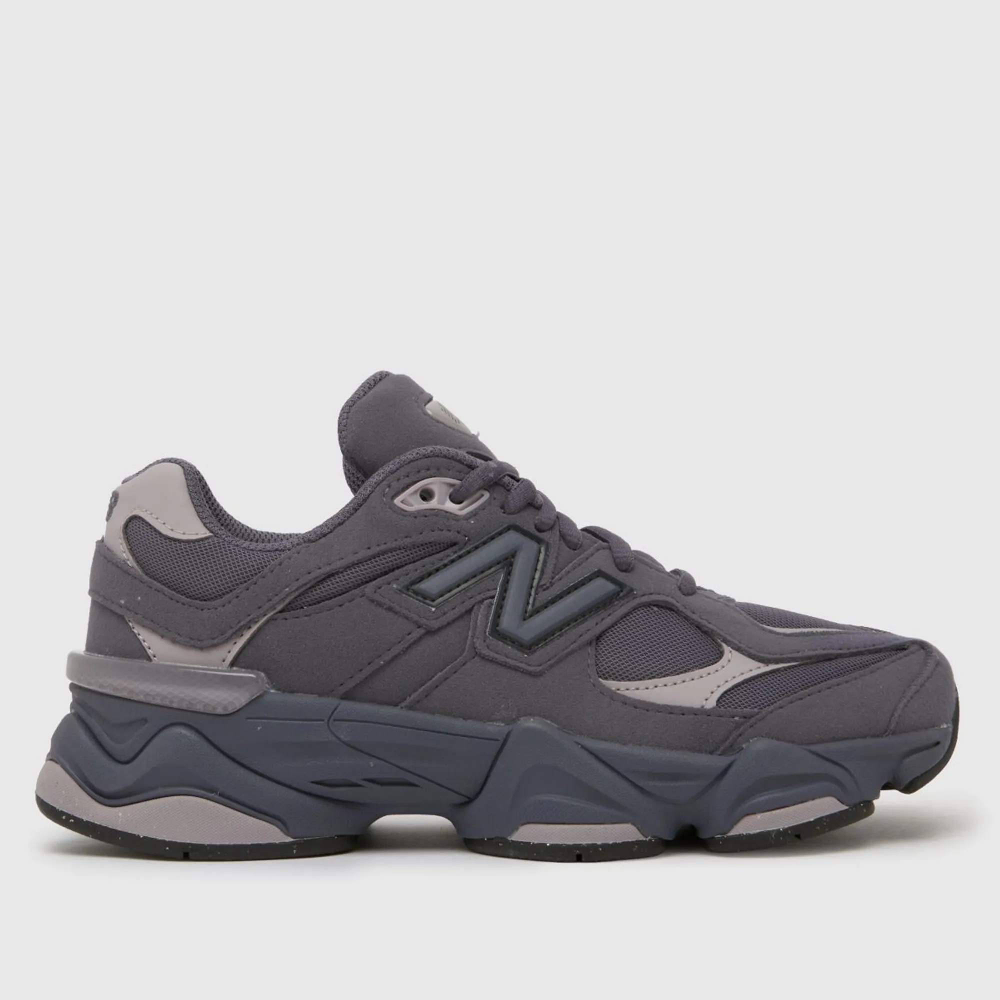 New Balance Kids 9060 Lace in Grey Suede/Mesh