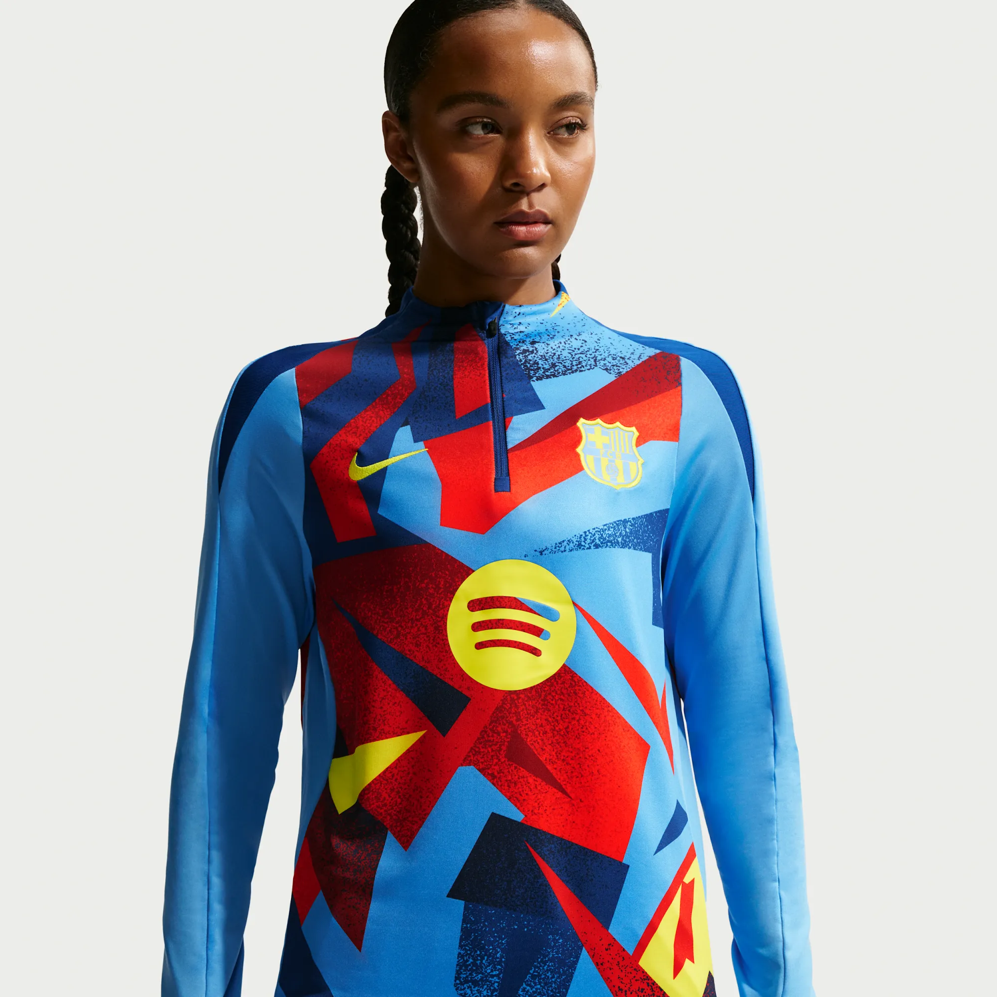 FC Barcelona Strike Fourth Women's Nike Dri-FIT Football Pre-Match Drill Top - Blue - Polyester/Elastane