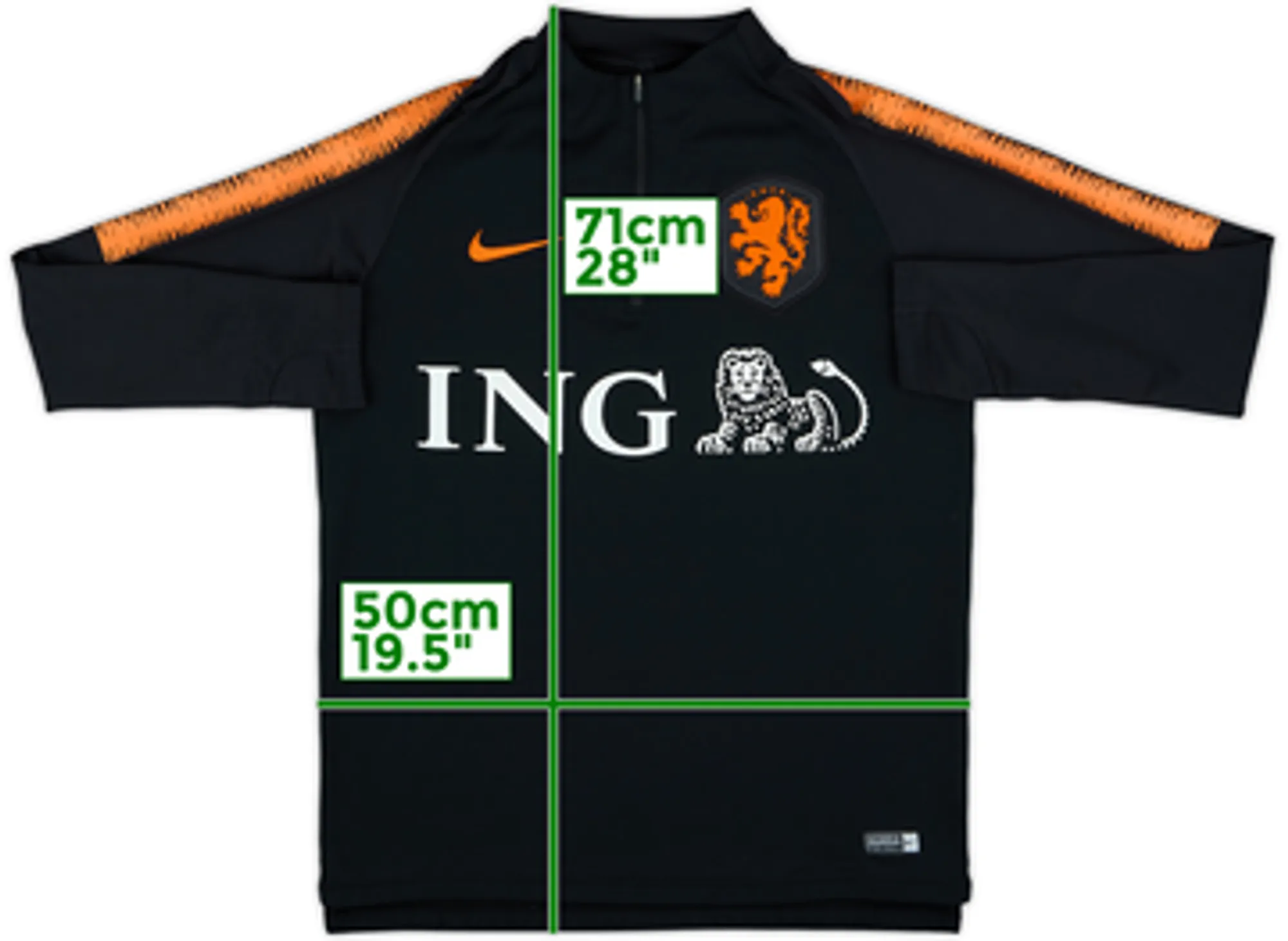 2018-19 Netherlands Nike 1/4 Zip Drill Top - 7/10 - (XL)