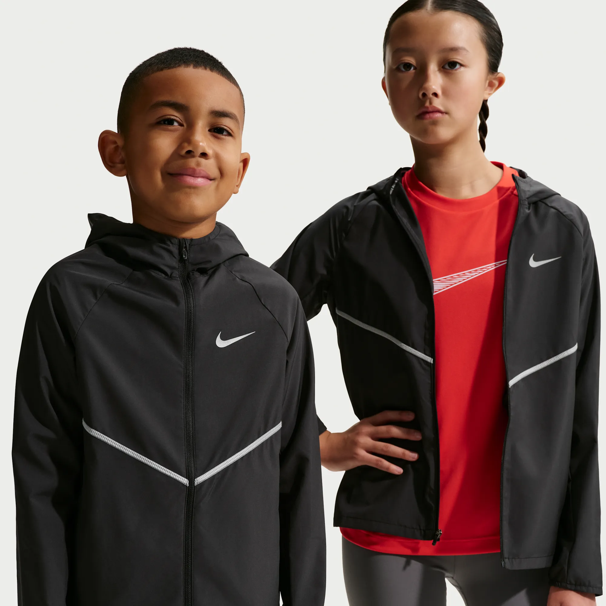 Nike Miler Kids' Repel UV Training Jacket - Black - Polyester