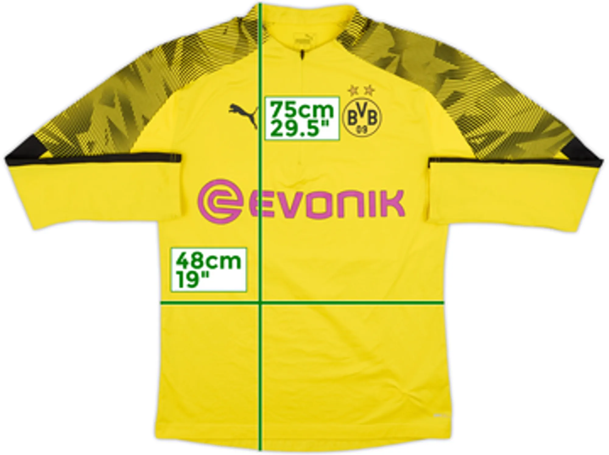 2019-20 Borussia Dortmund Puma 1/4 Zip Drill Top - 8/10 - (M)
