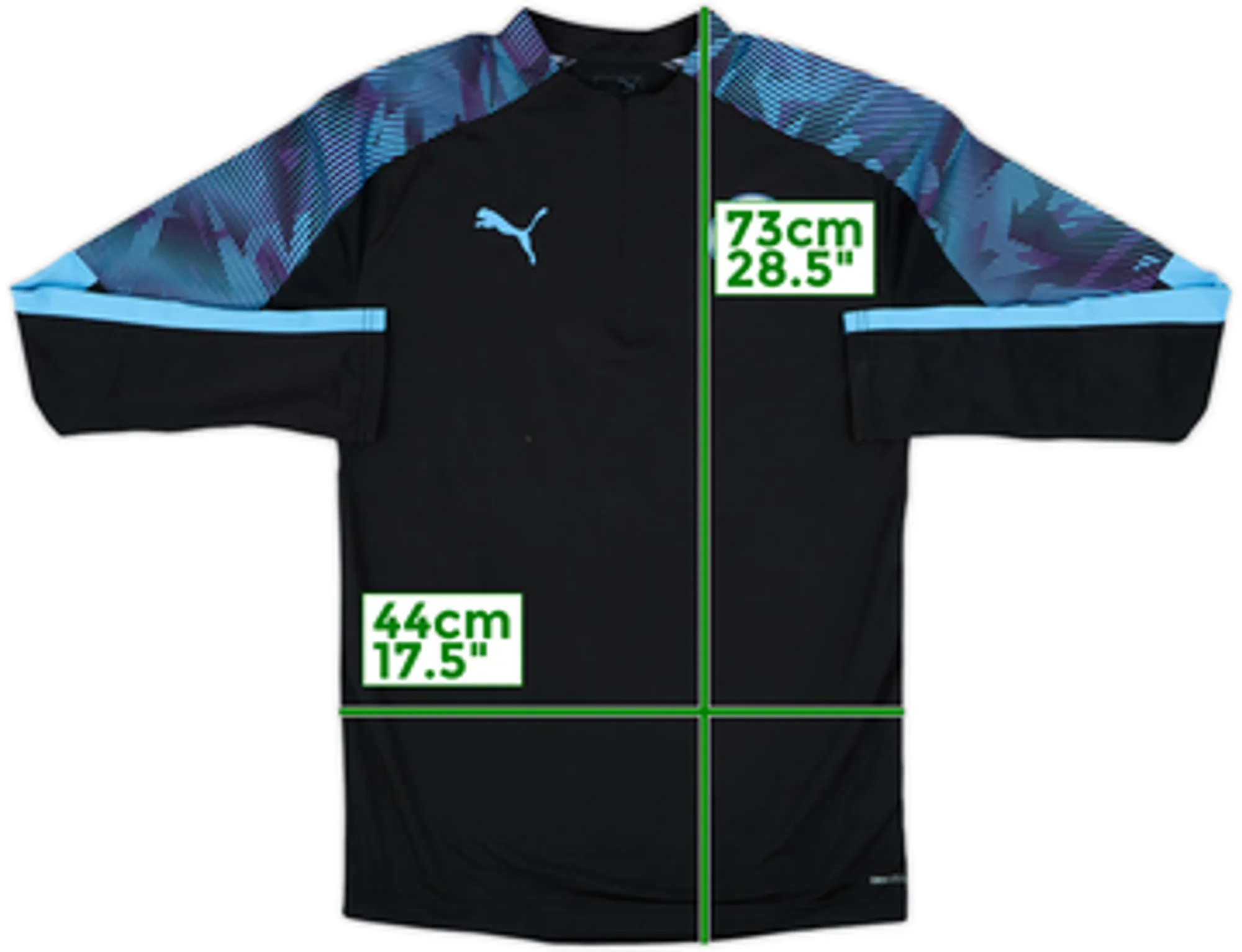 2018-19 Manchester City Puma 1/4 Zip Drill Top - 8/10 - (S)