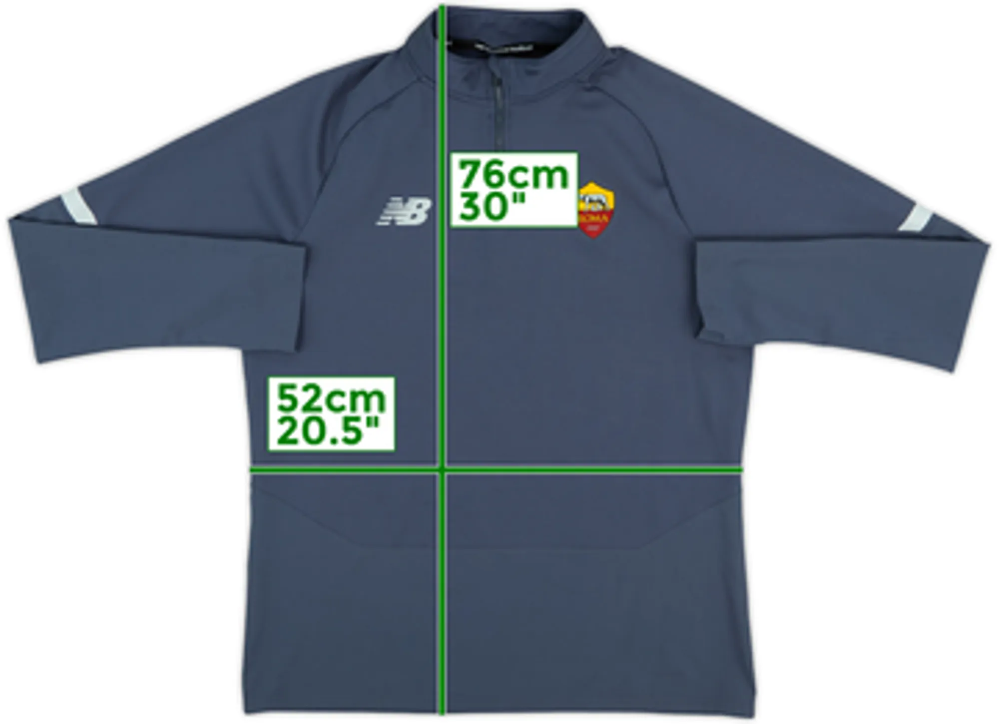 2021-22 Roma New Balance 1/4 Zip Drill Top - 8/10 - (XL)