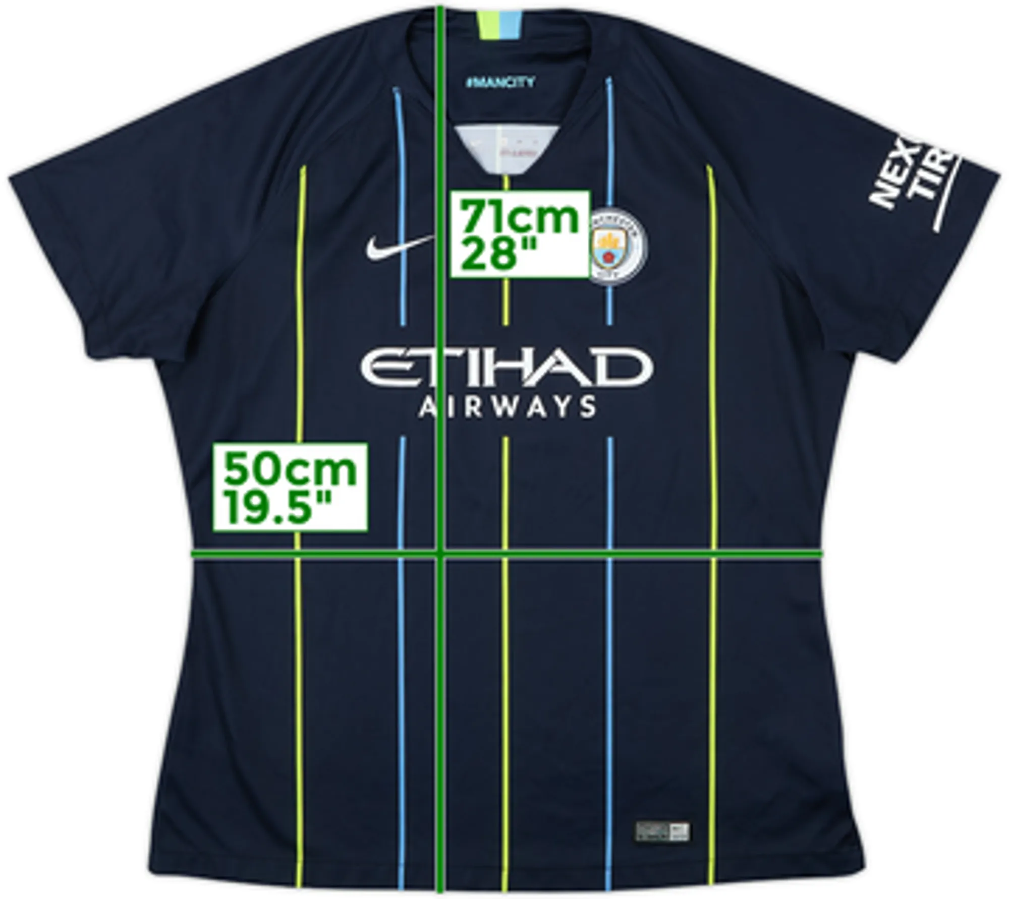 2018-19 Manchester City Away Shirt - 9/10 - (Women's XL)