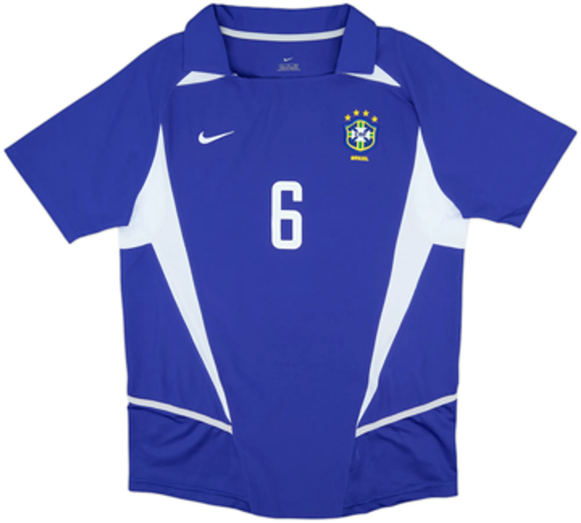 2002-04 Brazil Away Shirt R.Carlos #6 - 9/10 - (L)