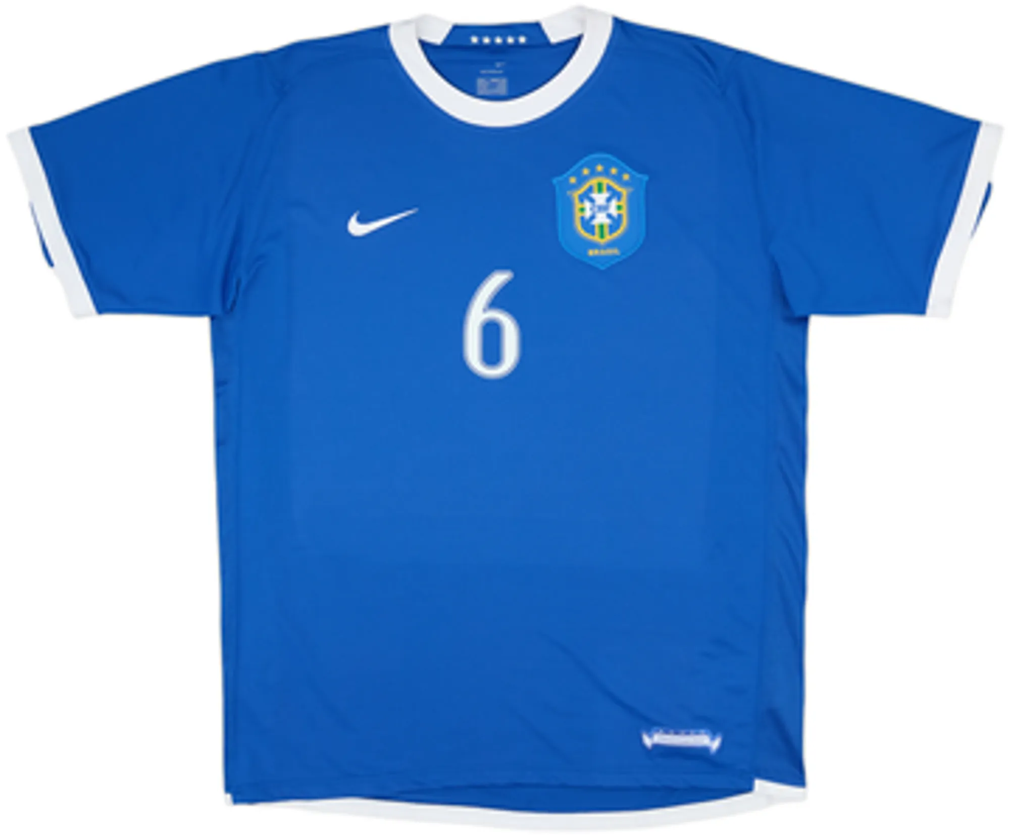 2006-07 Brazil Away Shirt R.Carlos #6 - 10/10 - (L)