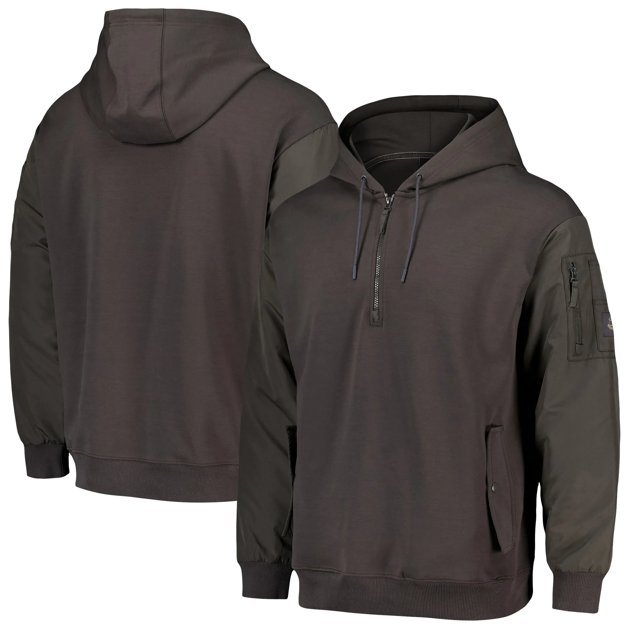 Everton Elements Hybrid Quarter Zip Hoodie - Classic Pewter - Mens