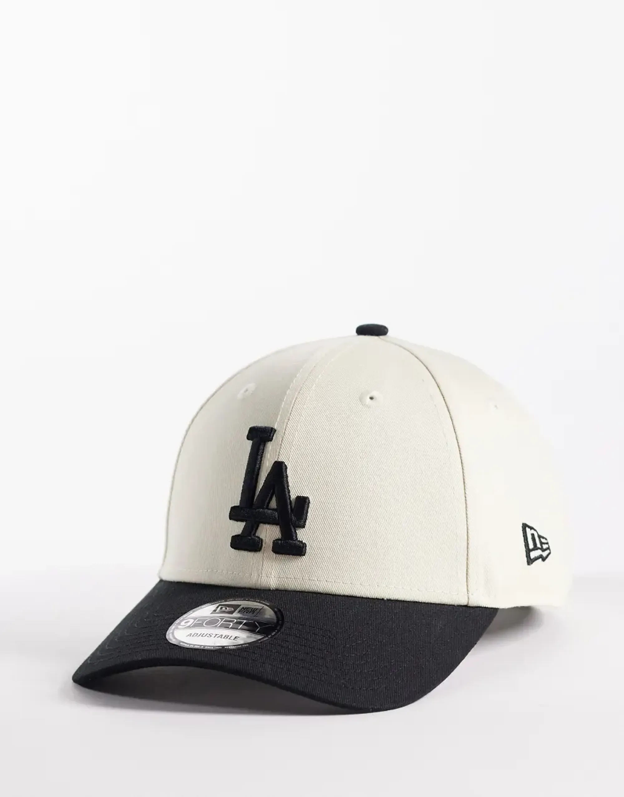 New Era Cap New Era La Dodgers 9Forty Colourblock Cap With Contrast Peak In Cream/Black-Multi