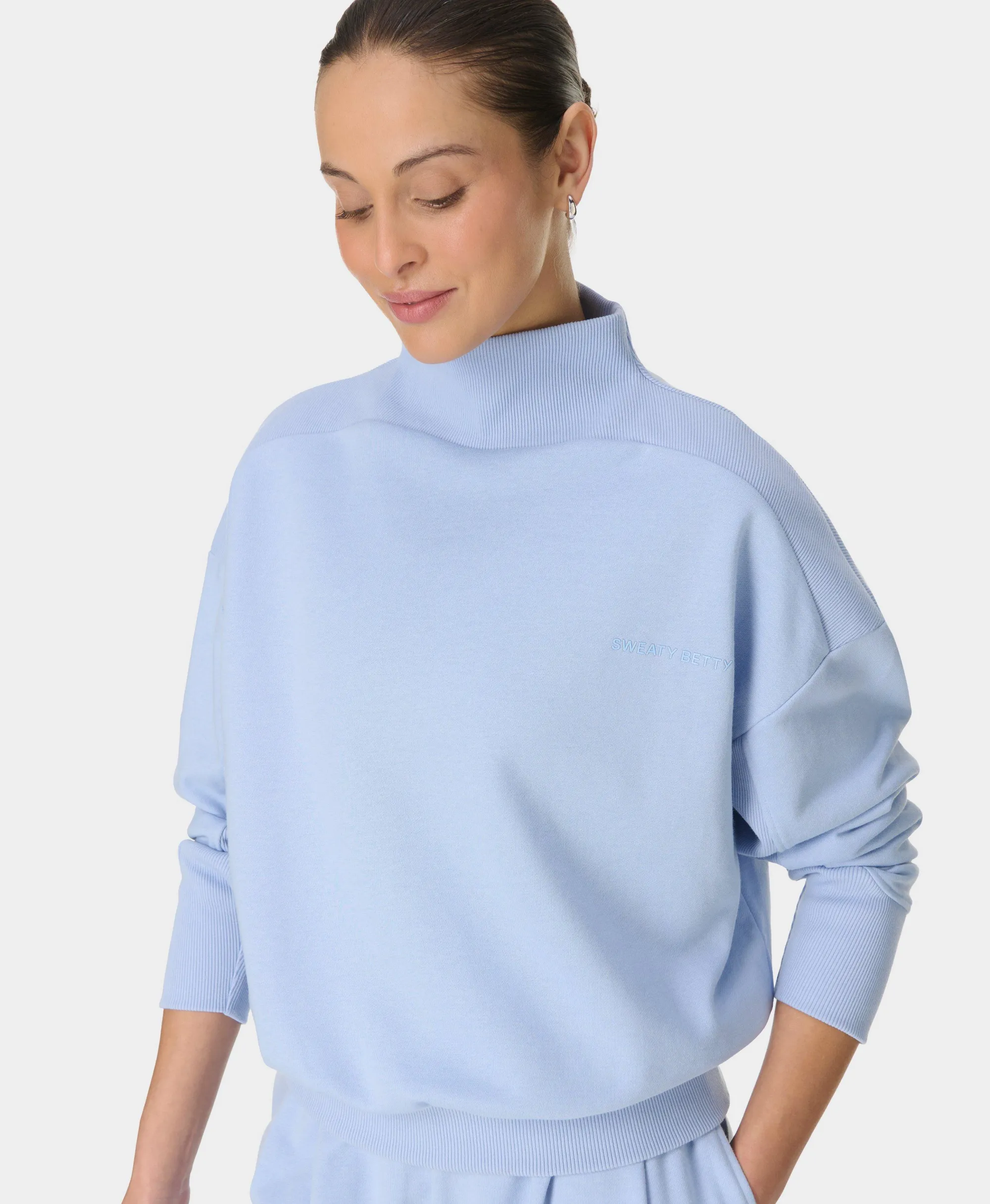 Revive Rib Mix Funnel Neck Jumper