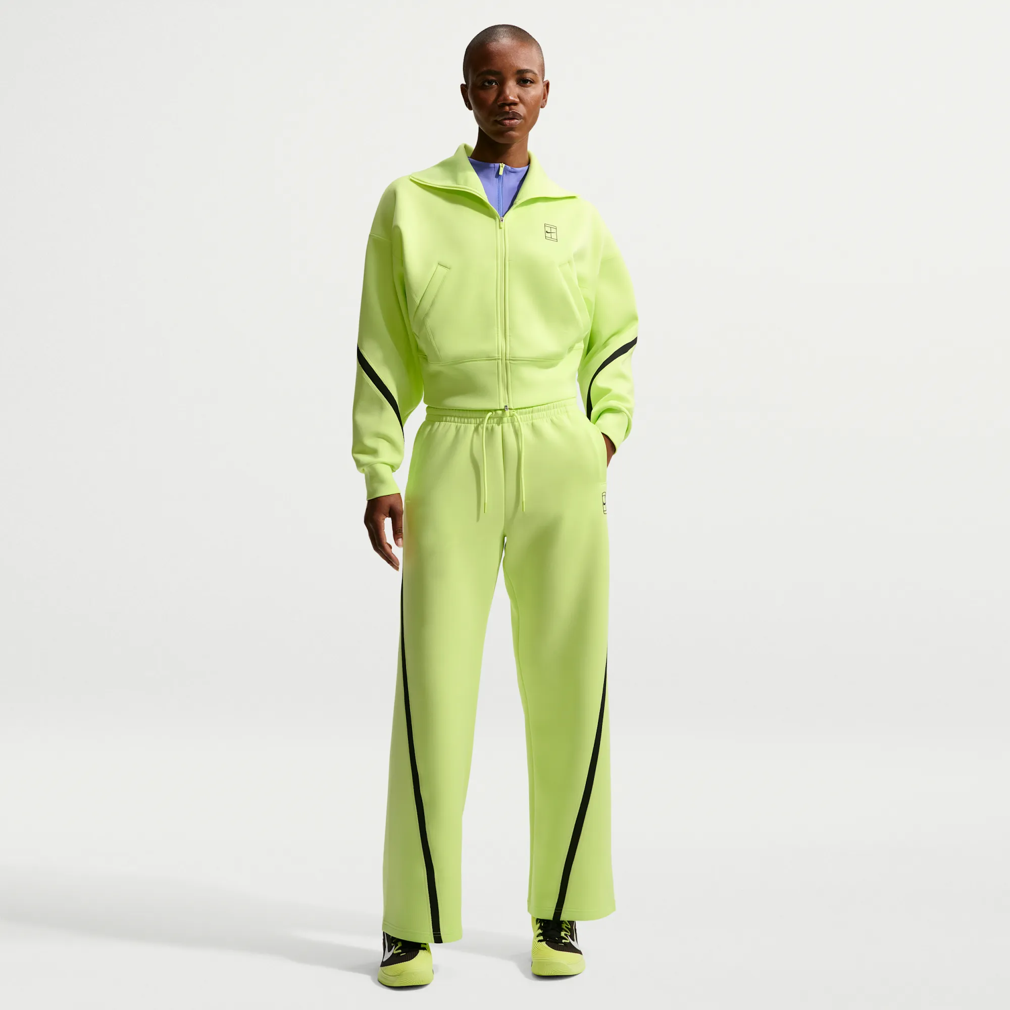 Nike Advantage Women's Dri-FIT Mid-Rise Tennis Trousers - Yellow - Polyester