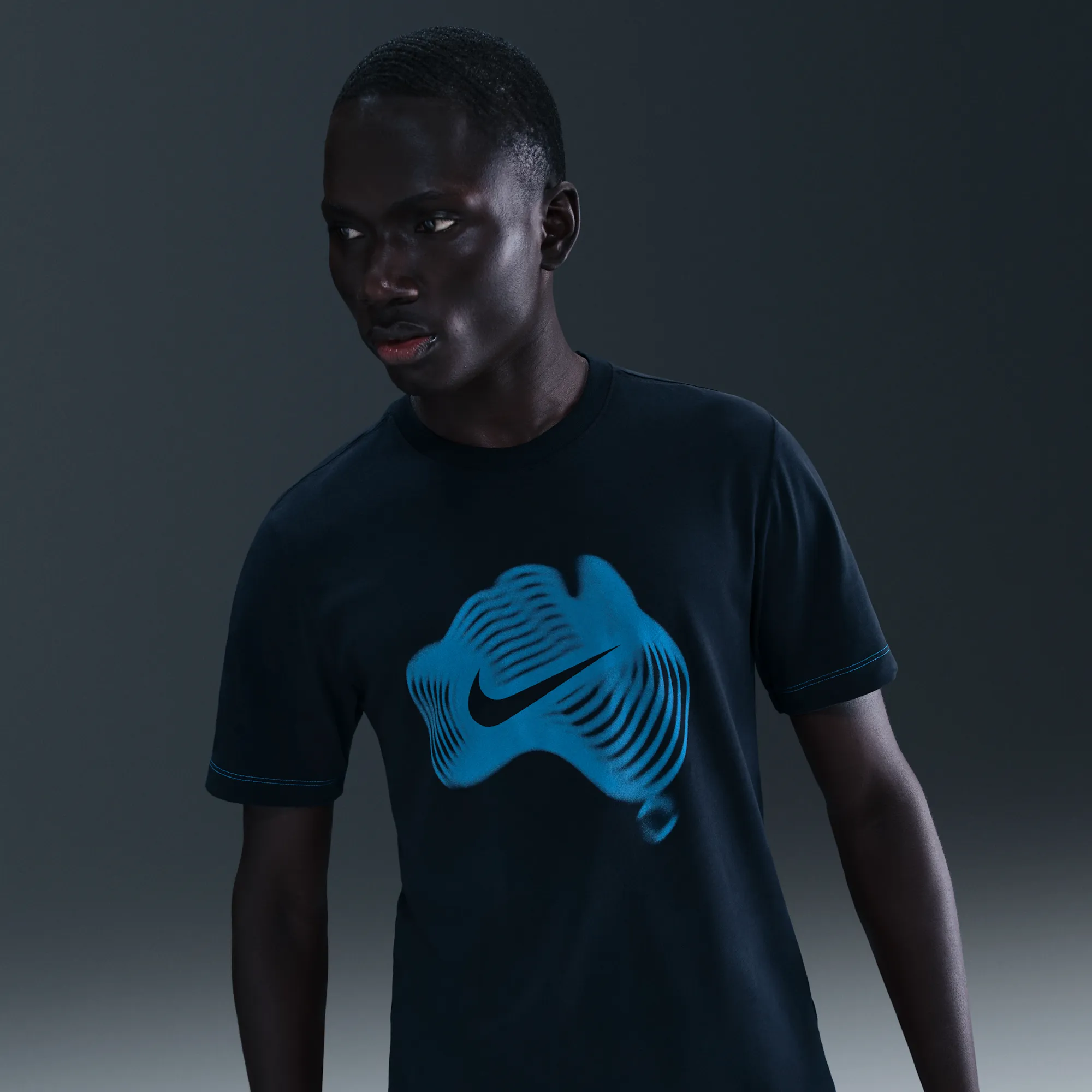 NikeCourt Men's Dri-FIT Tennis T-Shirt - Blue - Cotton/38-/ Polyester