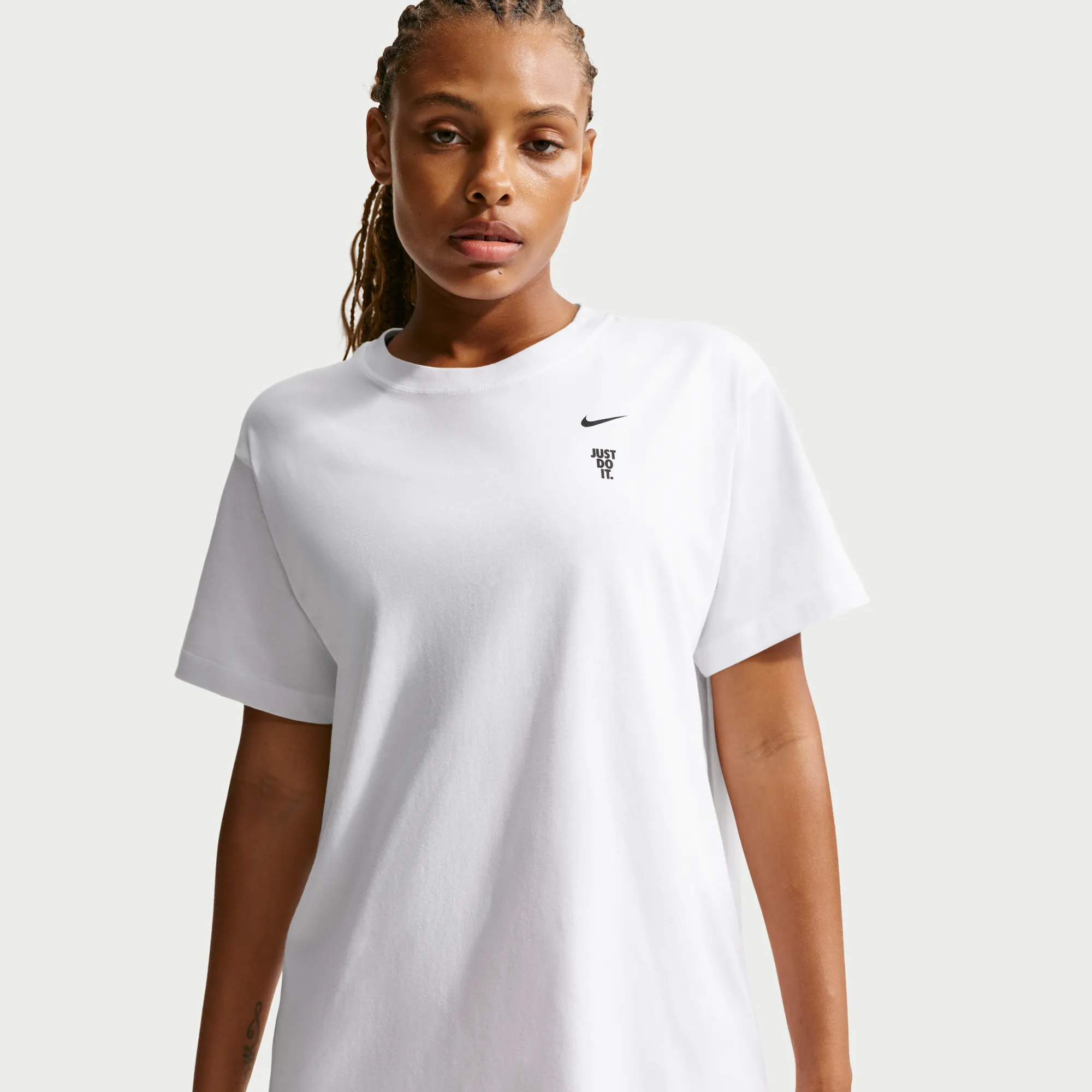 Nike Women's Short-Sleeve Basketball T-Shirt - White - Cotton
