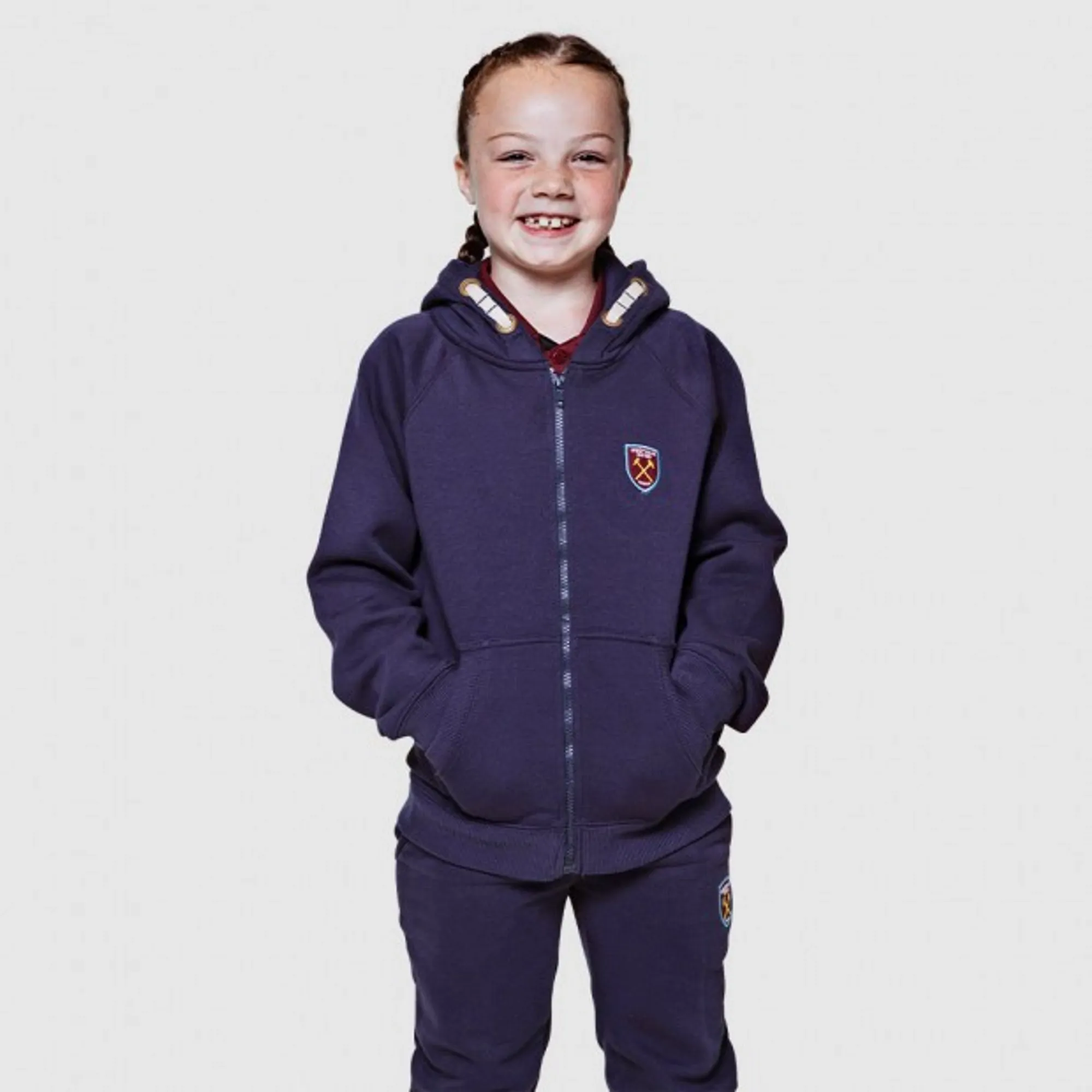 Junior Navy Full Zip Hoody
