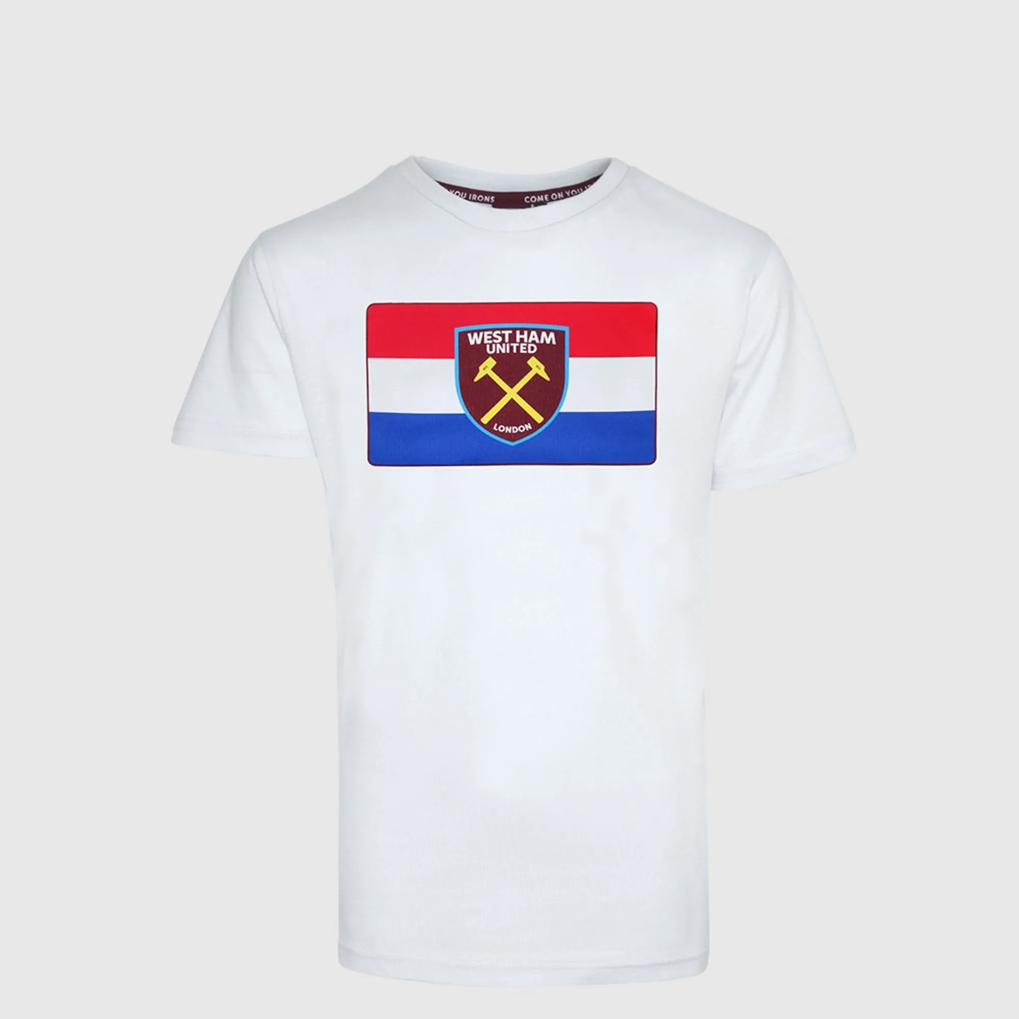 2418 - White Netherlands Flag/Crest T-Shirt