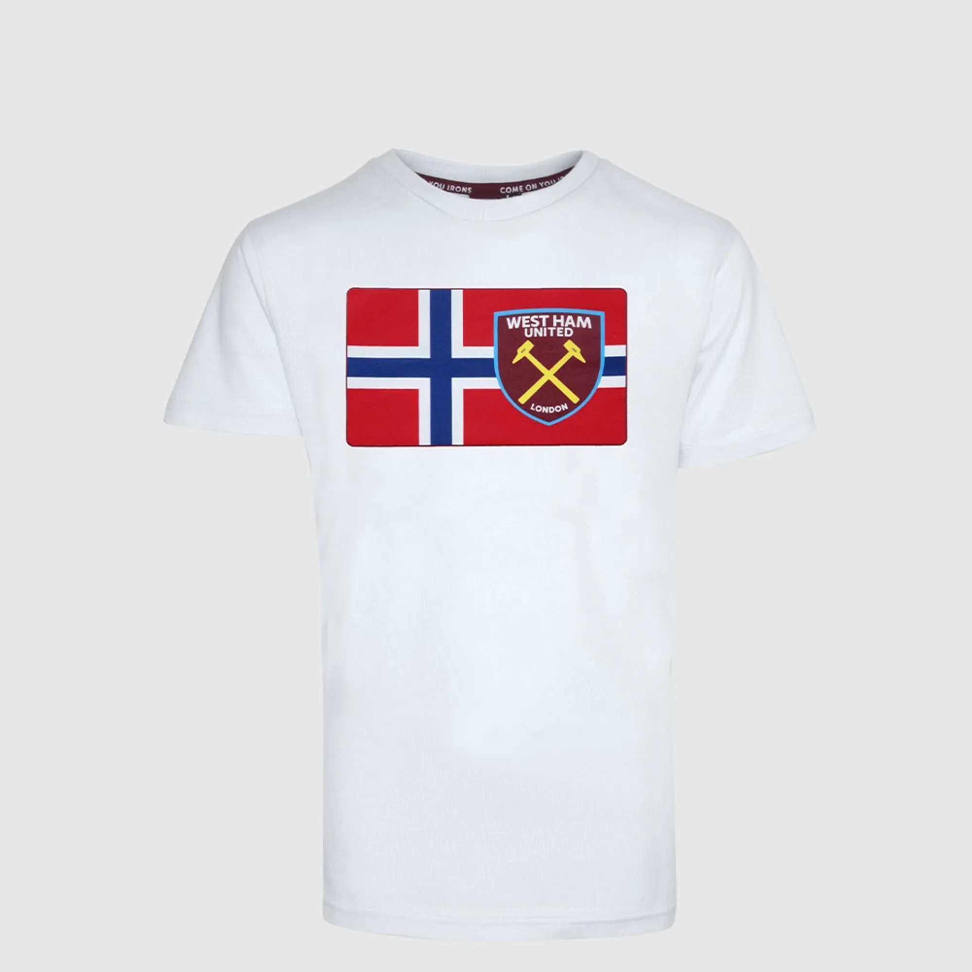 2418 - White Norway Flag/Crest T-Shirt