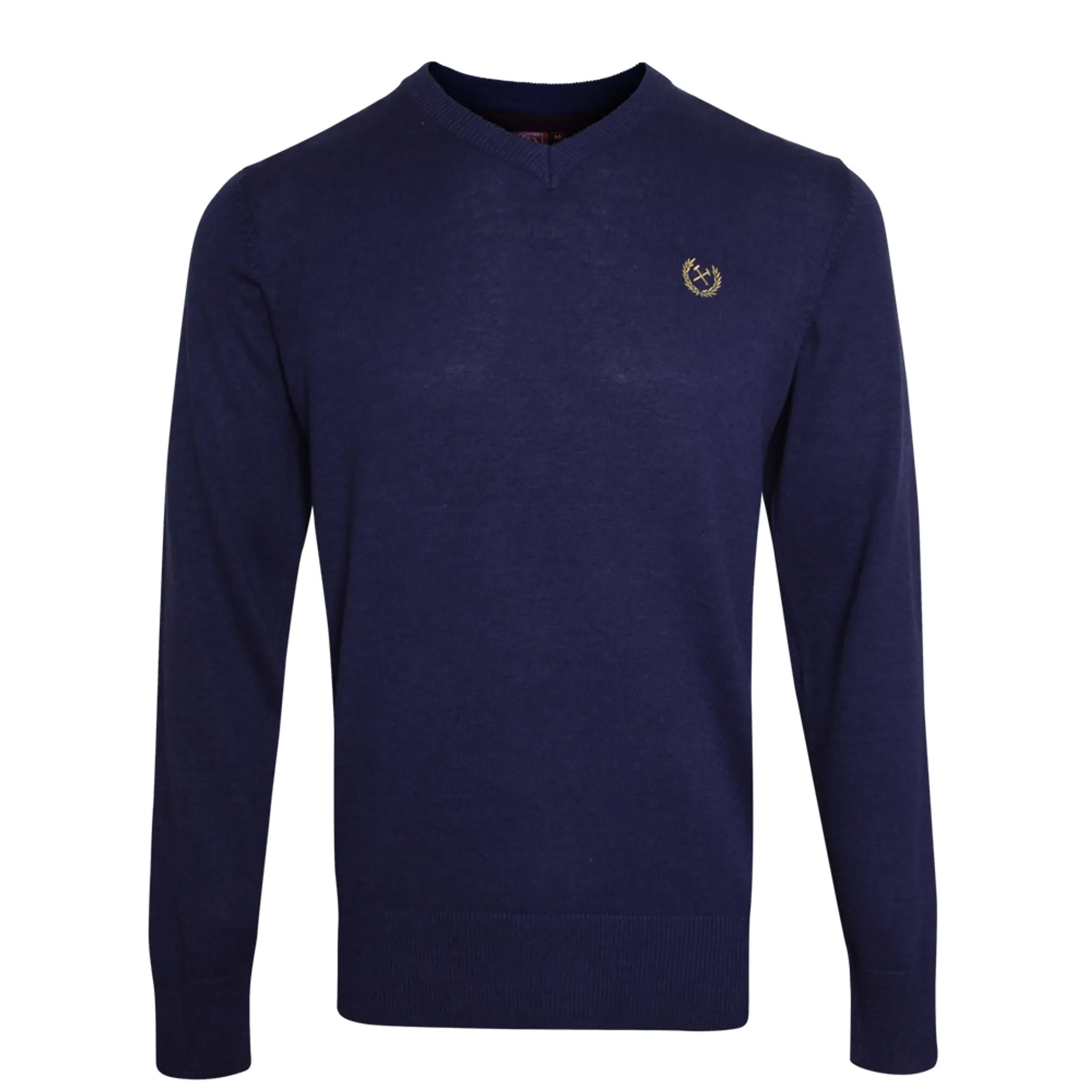 Navy Marl V-Neck Jumper