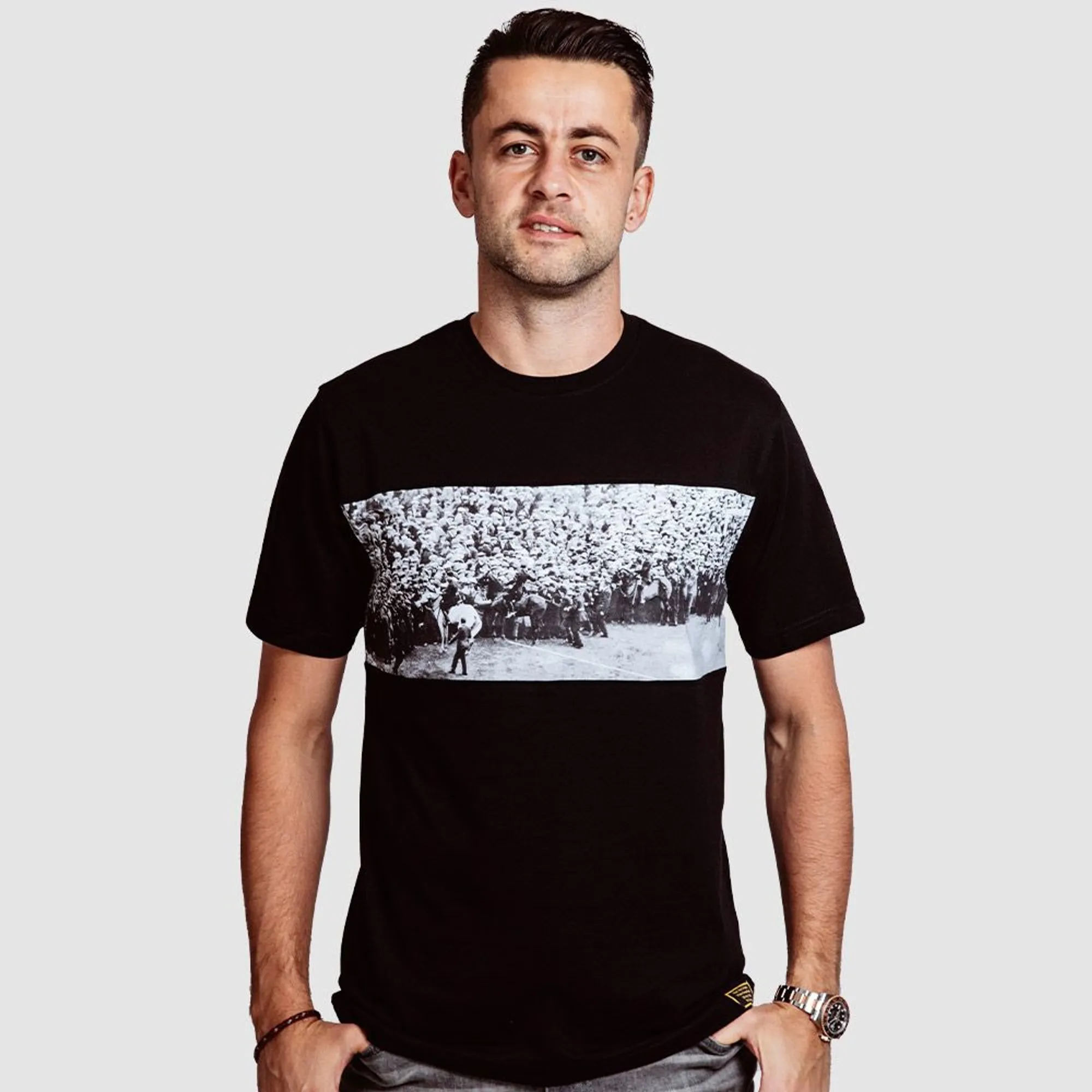 West Ham White Horse Final Black T-Shirt