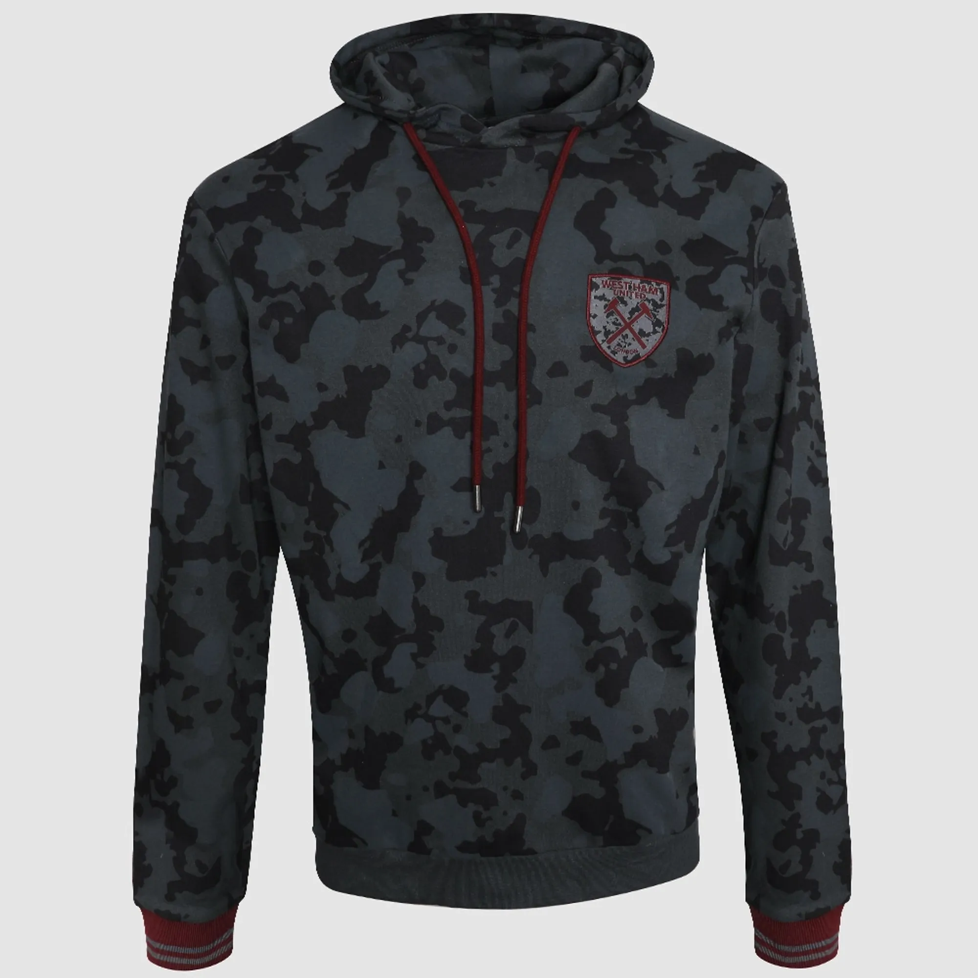 West Ham Mens Camo Lounge Hoodie