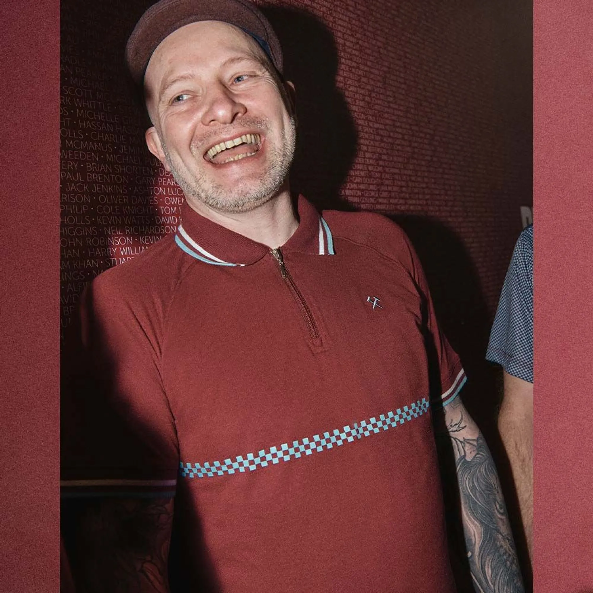 West Ham Ska Tipped Checkered Polo