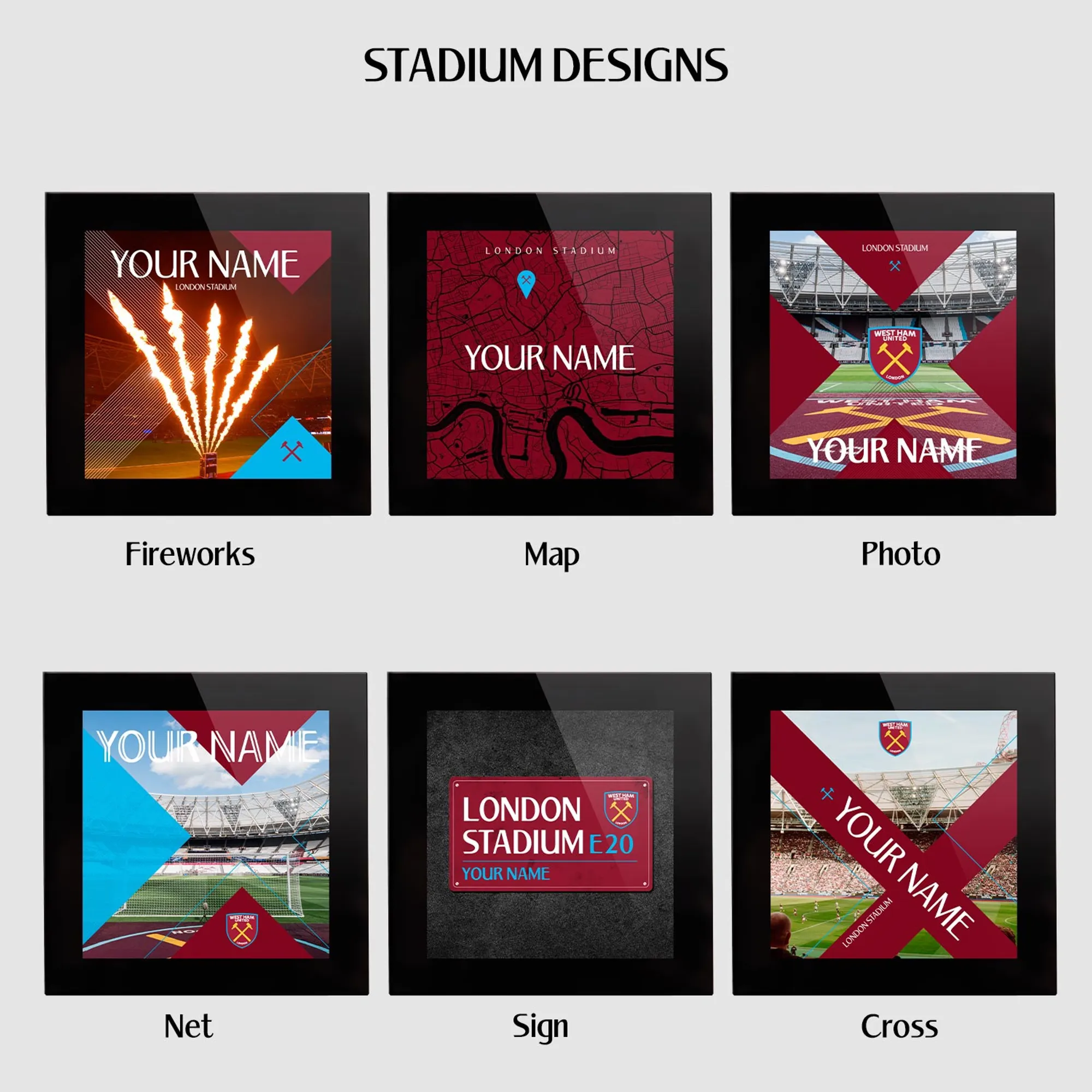 West Ham Personalised Glass Coaster