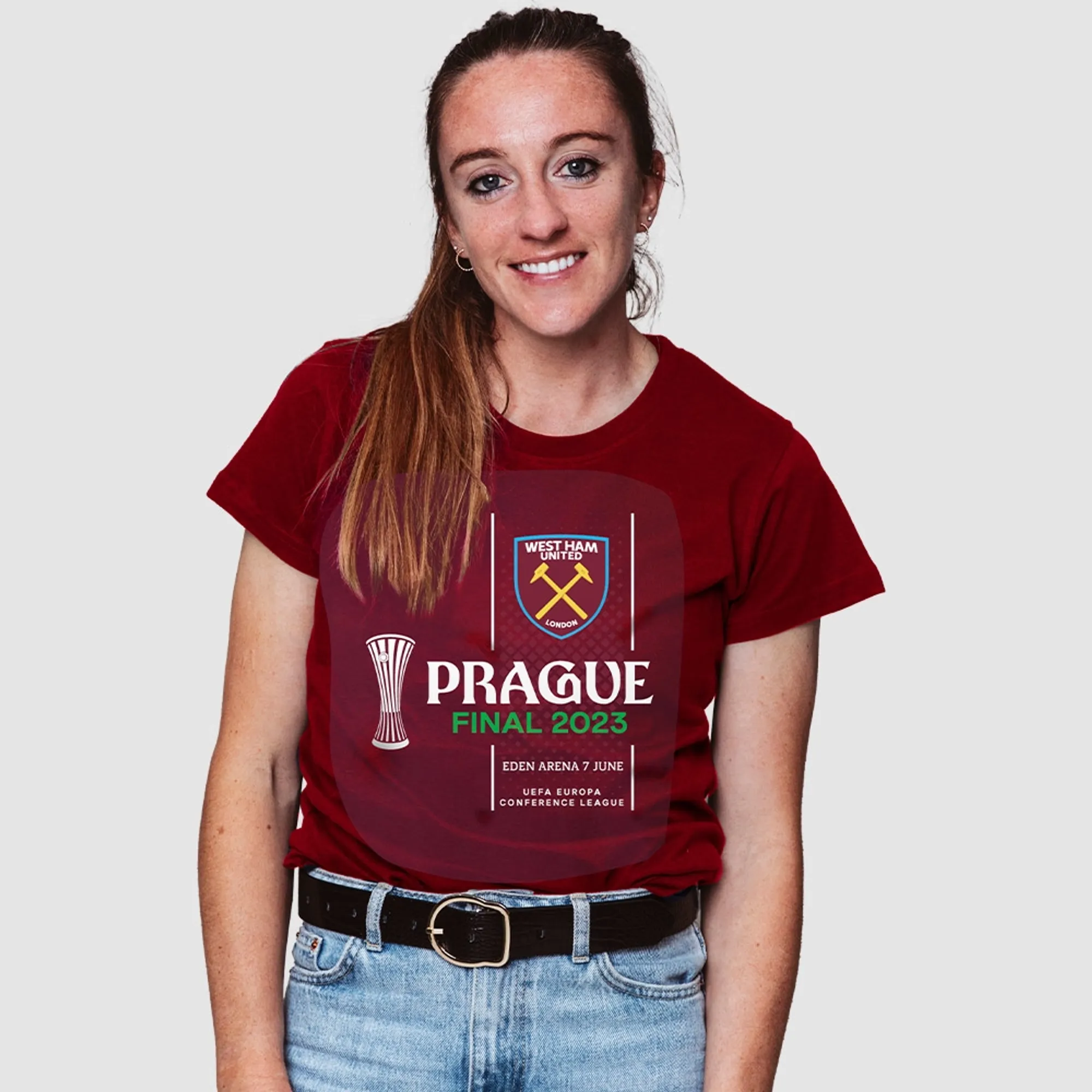 Womens Uefa Conference League Claret Final T-Shirt