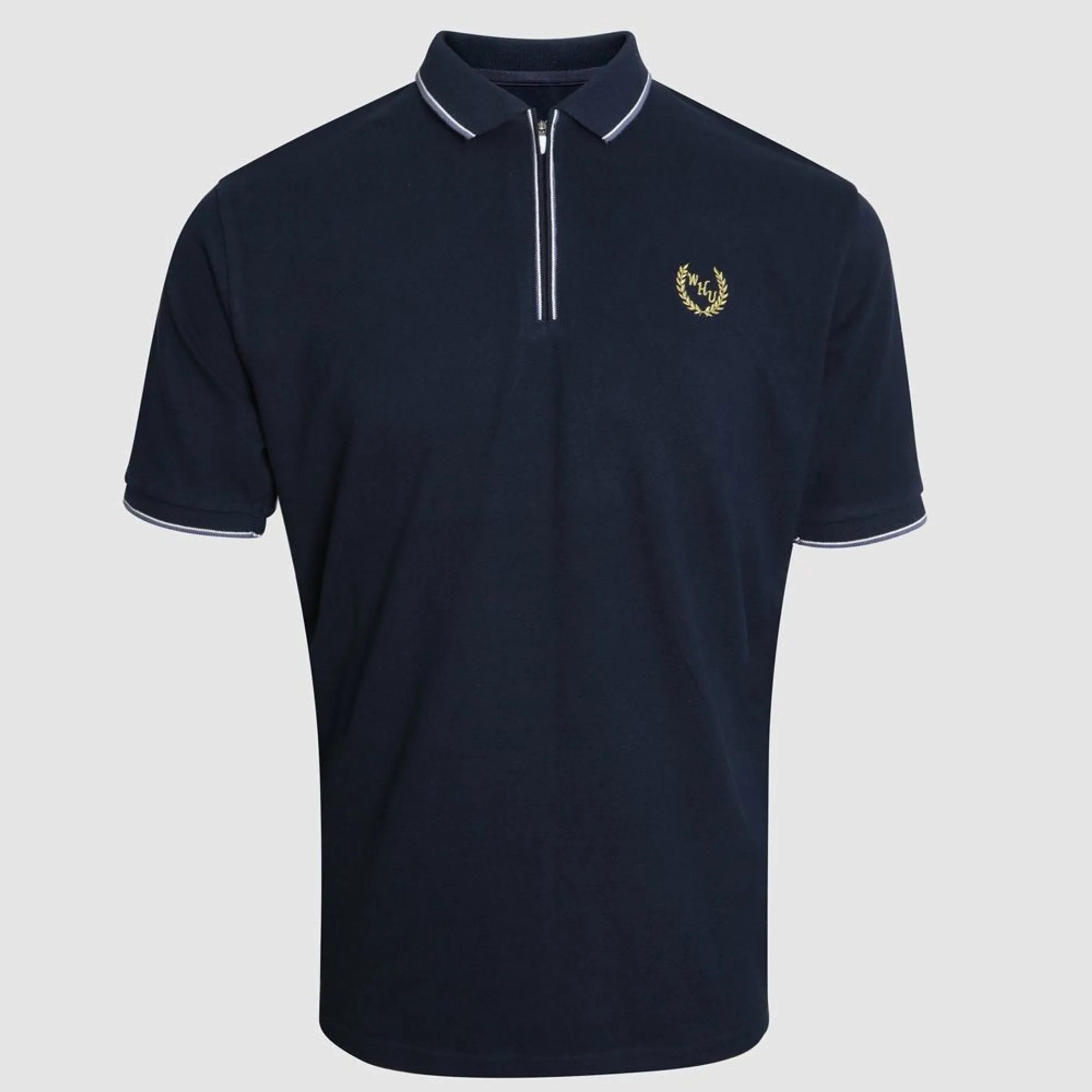 Navy Zip Polo