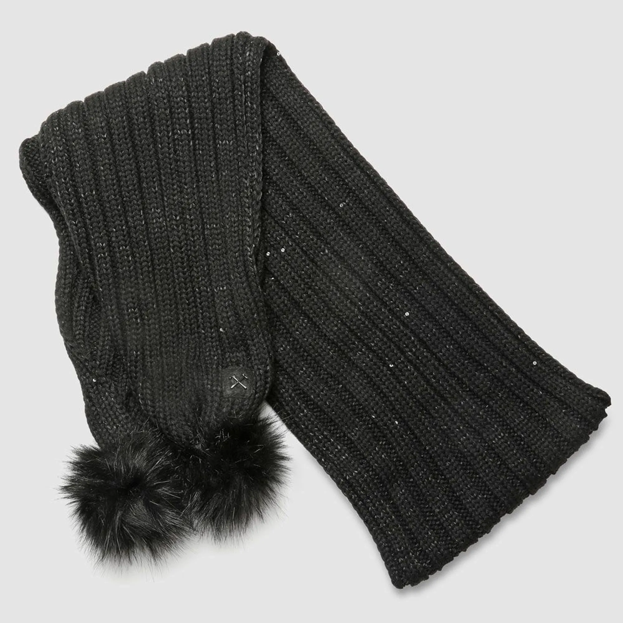 West Ham Womens Sequin Ribbed Scarf