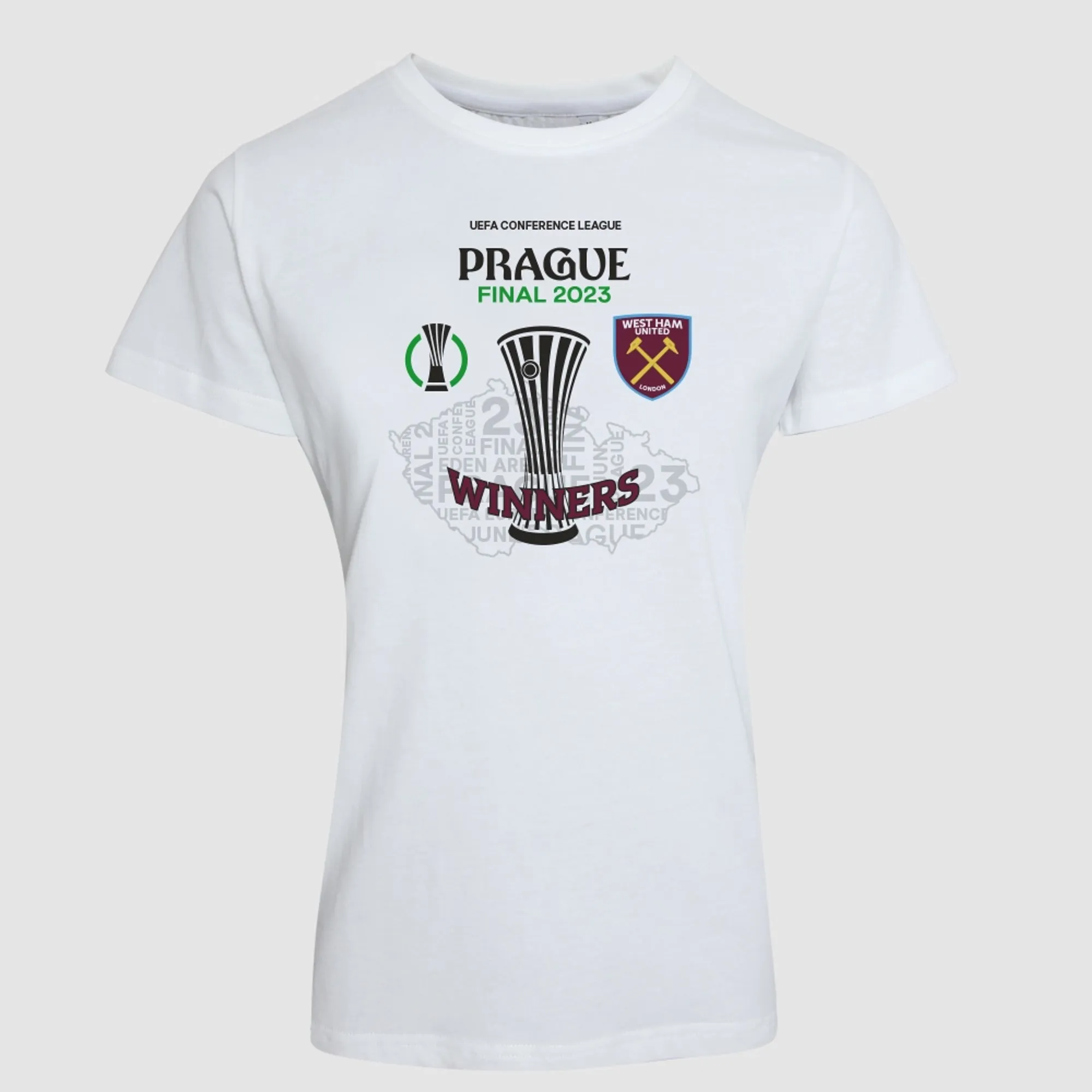 Womens Uefa Conference League White Winner Tshirt