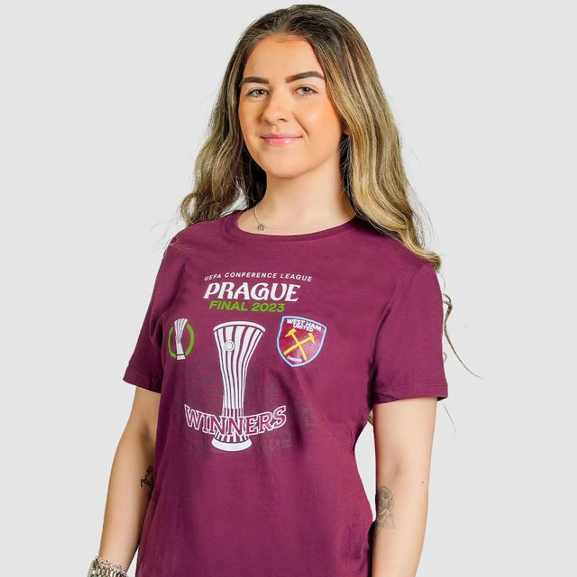 Womens Uefa Conference League Claret Winner Tshirt