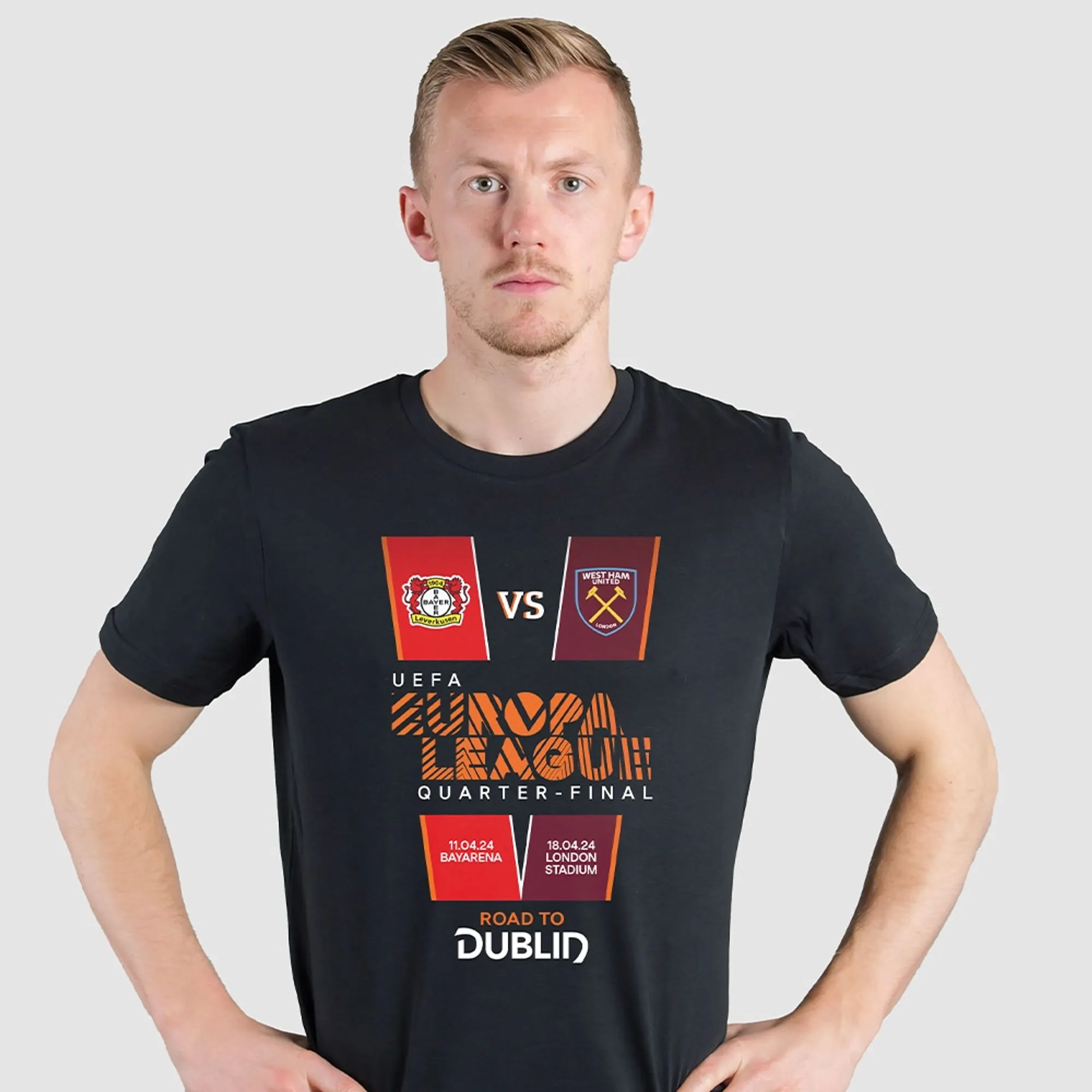 West Ham V Bayer Leverkusen Uefa Matchday T-Shirt