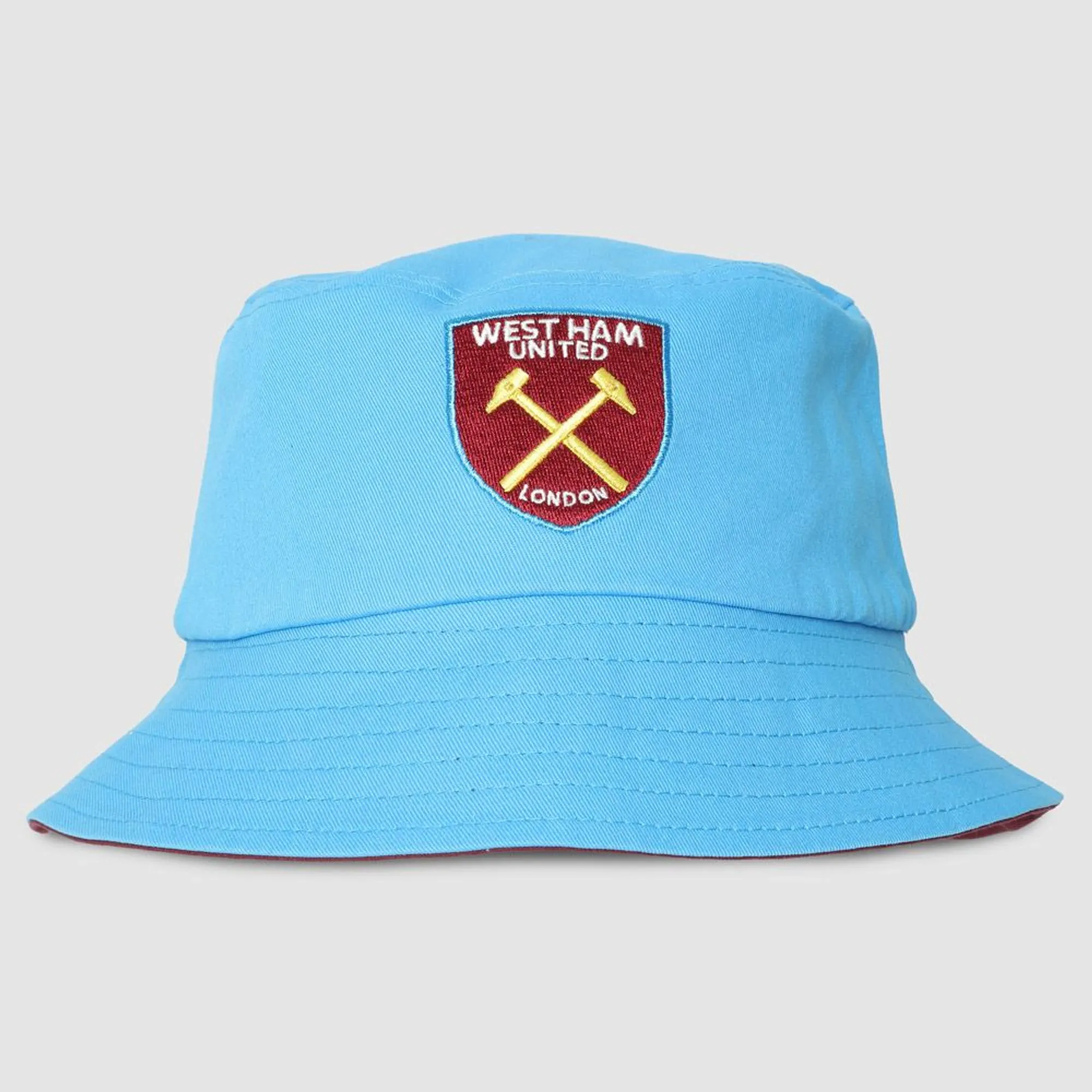 West Ham Reversible Bucket Hat - Claret/Blue