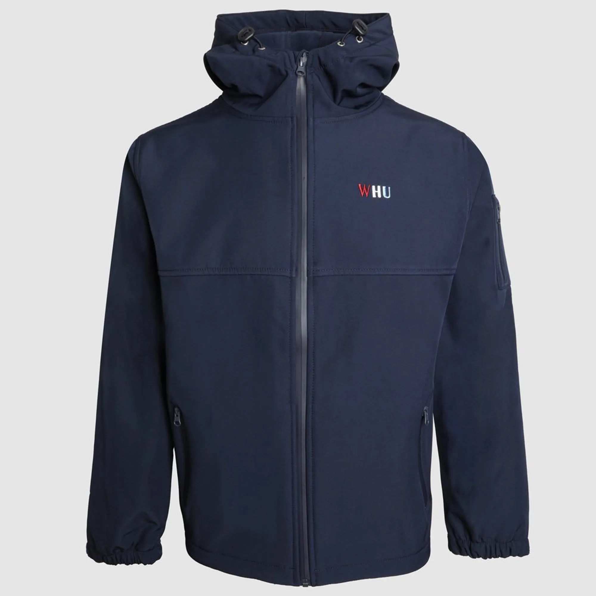 West Ham Whu Full Zip Hooded Jacket - Navy