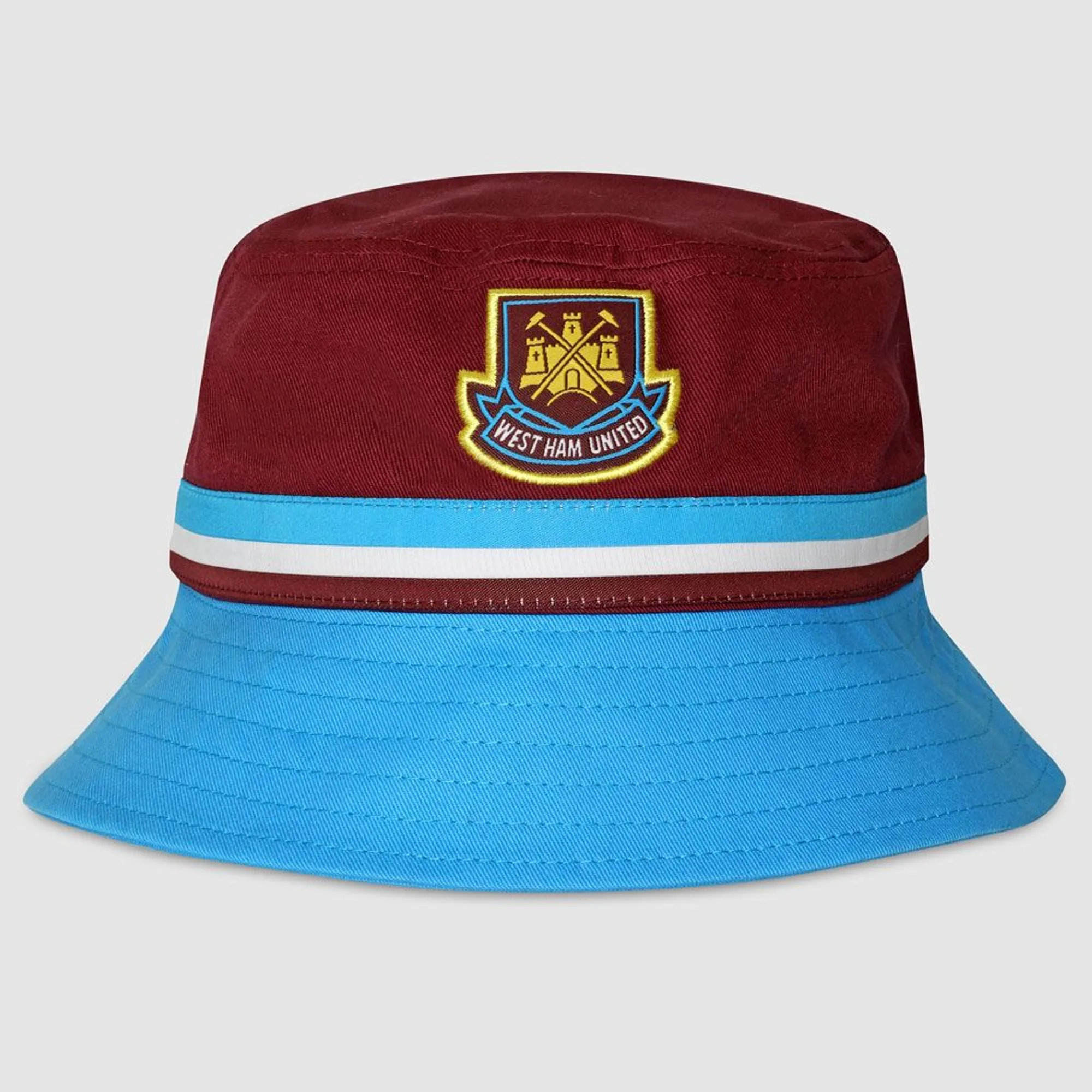 West Ham 2000 Retro Bucket Hat - Claret/Blue