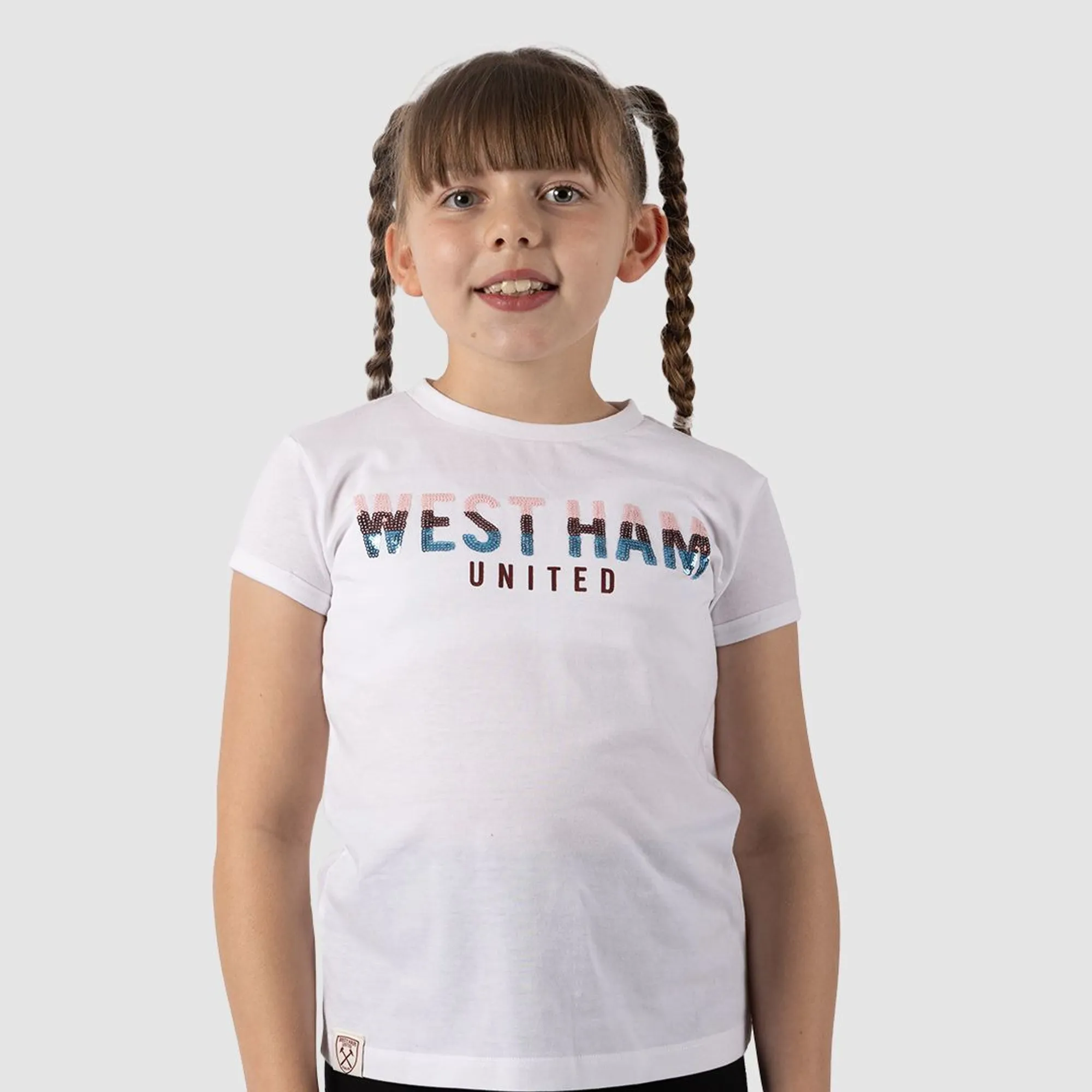 West Ham Girls Sequin T-Shirt
