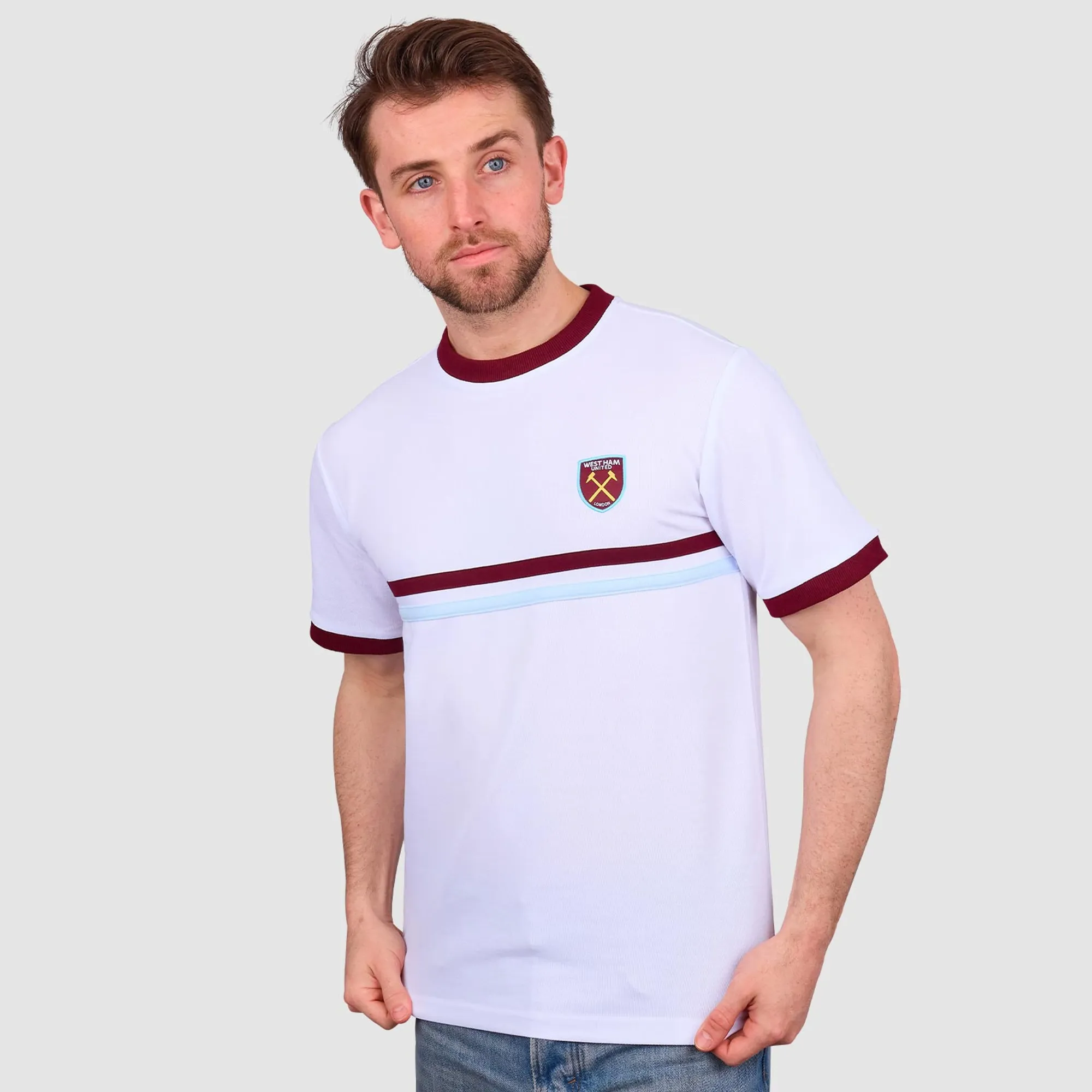 West Ham Retro Pique T-Shirt - White