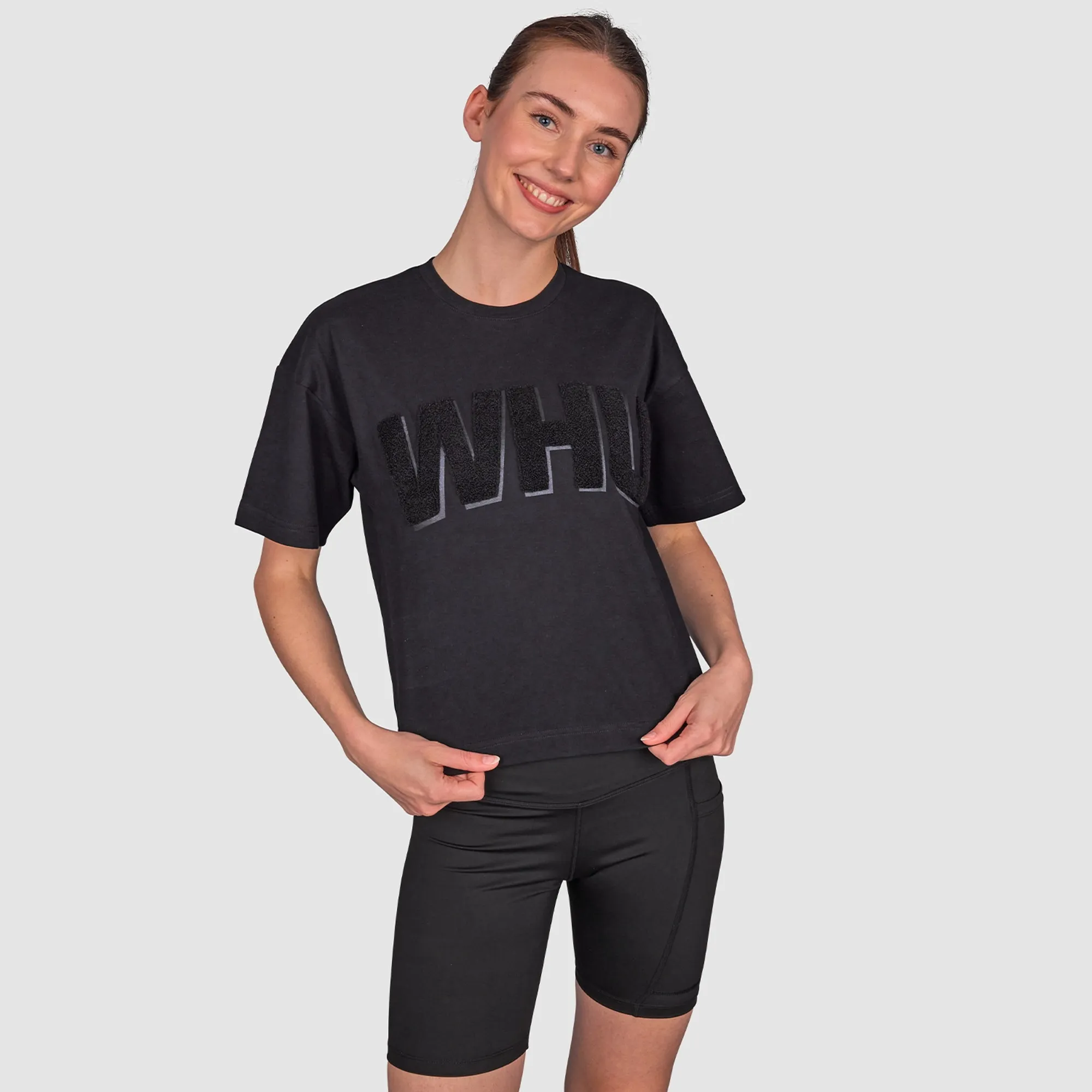 West Ham Womens Activewear Oversized T-Shirt Black