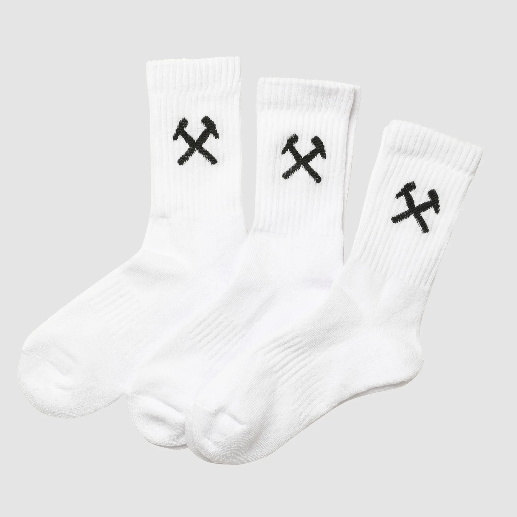 West Ham Junior 3 Pack Sports Socks - White