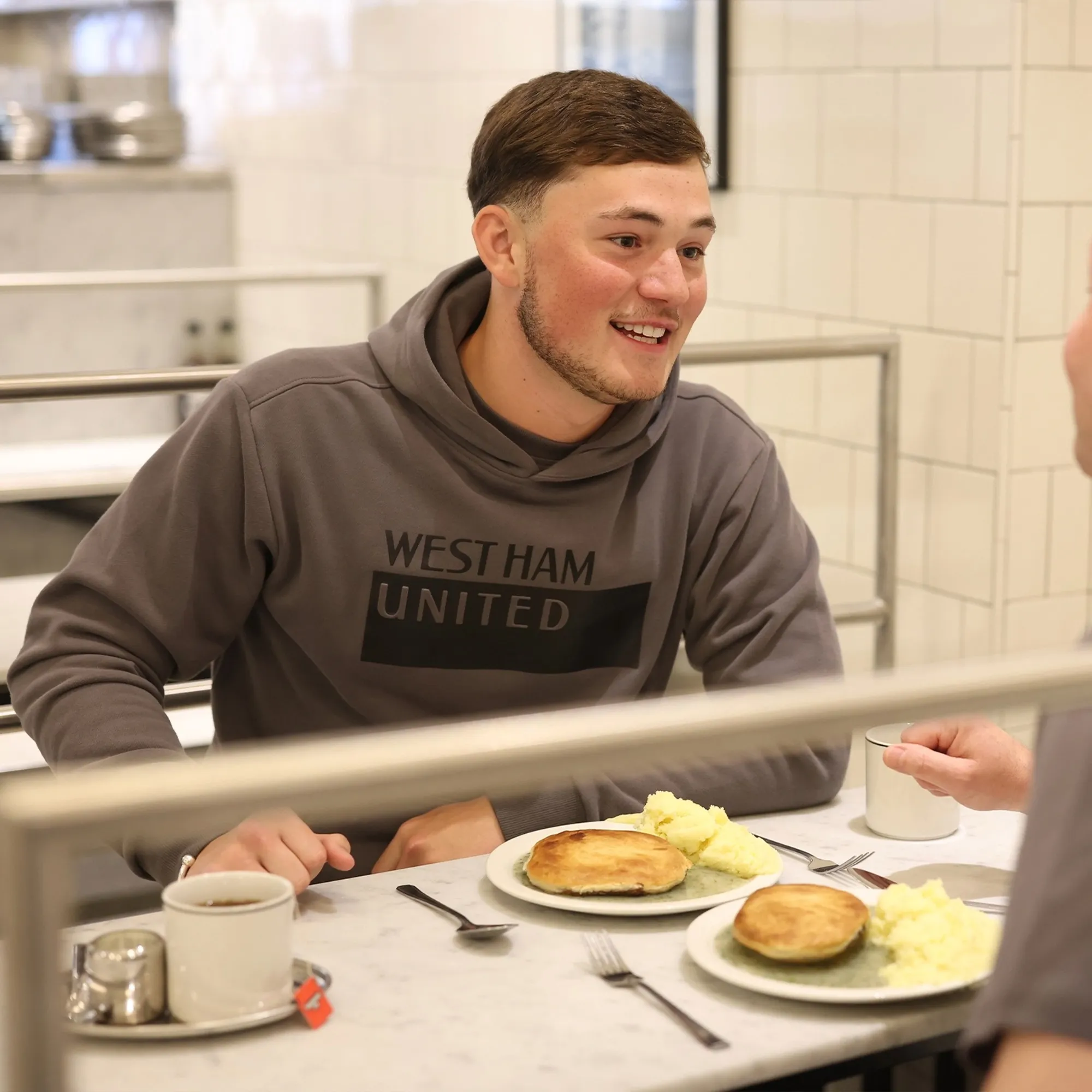 West Ham Embossed Hoodie - Charcoal