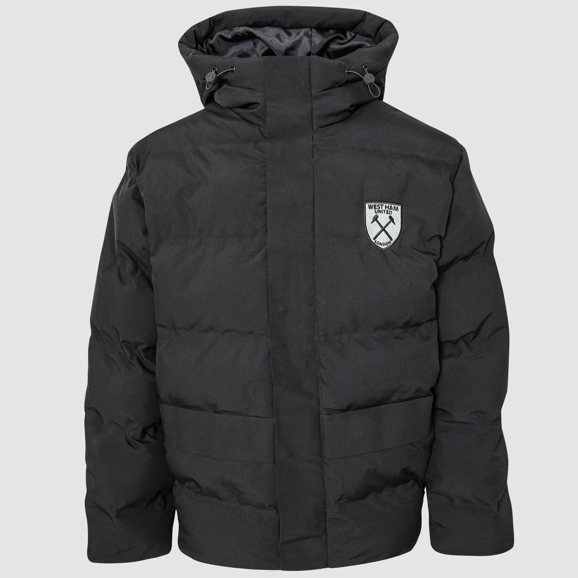 West Ham United Black Padded Jacket - Adults