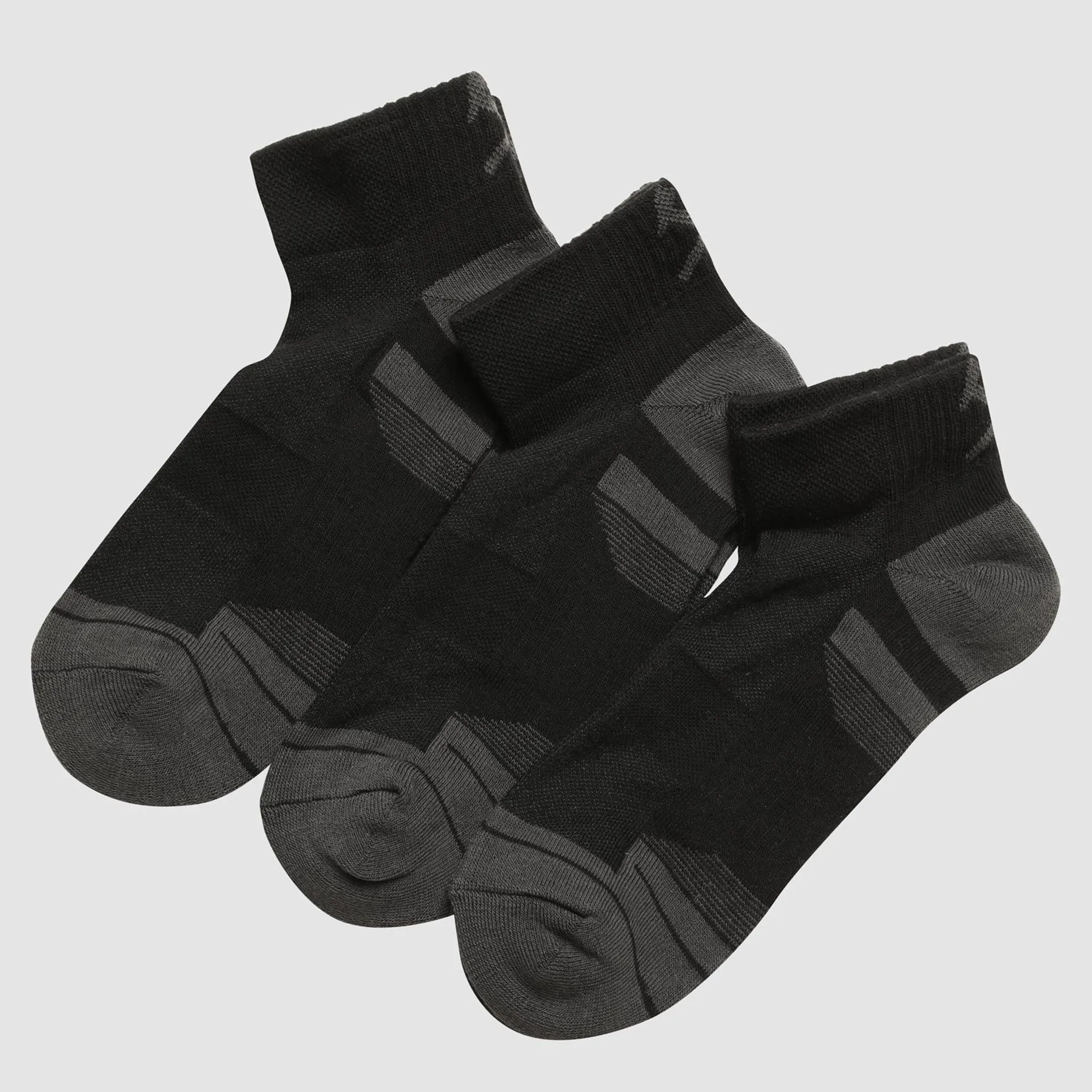 West Ham Adult 3 Pack Ankle Socks - Black